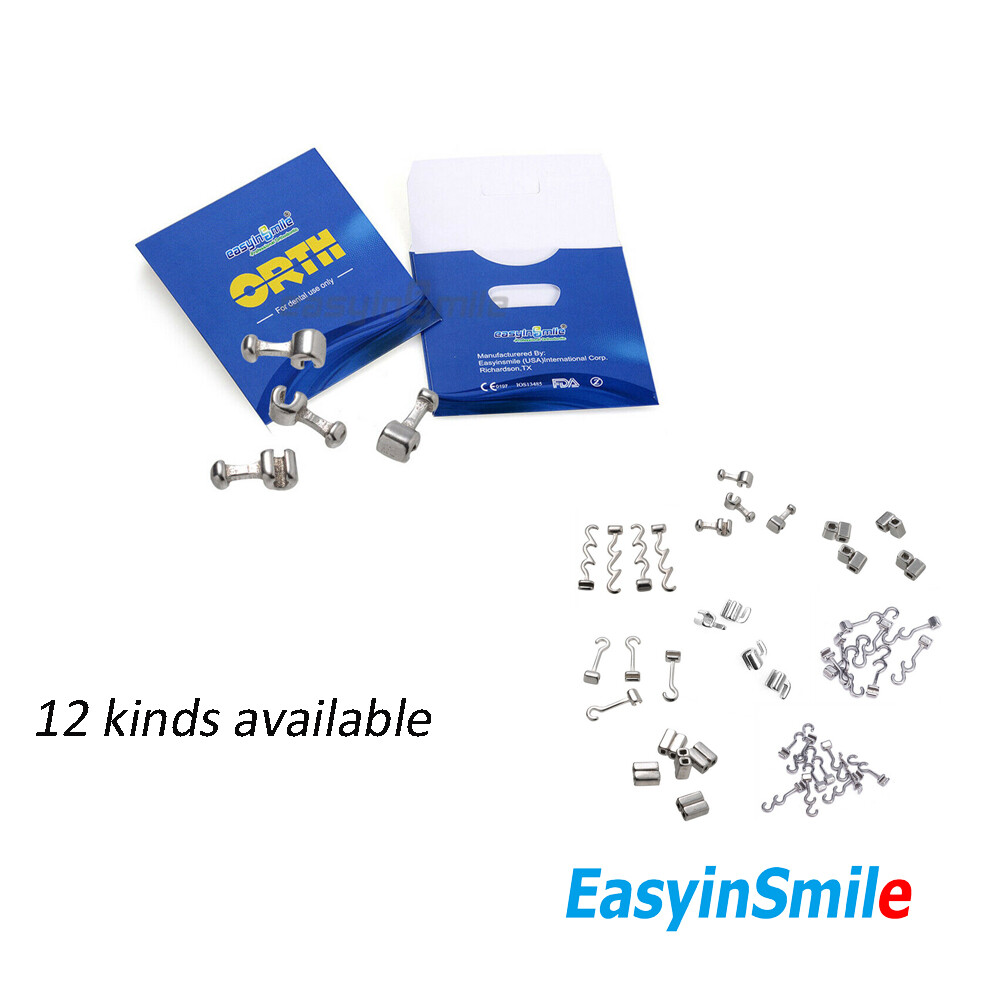 3 Packs Dental Orthodontic Crimpable Hooks Sliding Long Functional Easyinsmile