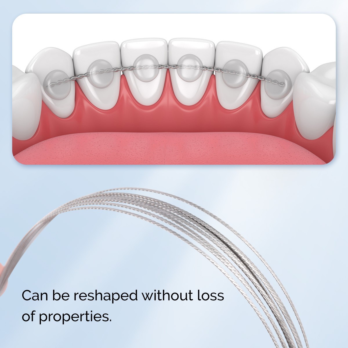 Dental Orthodontic Lingual Retainer Twist Wires Flat Lingual Stainless Steel