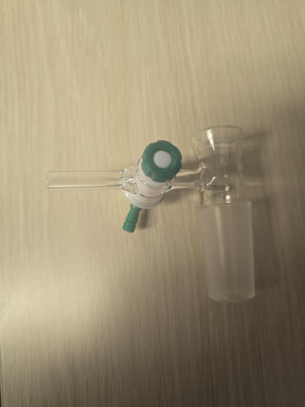 Chemglass CG-1053-A-02 Adapter, Vacuum Filtration, 24/40, #2 Pluro Stopper
