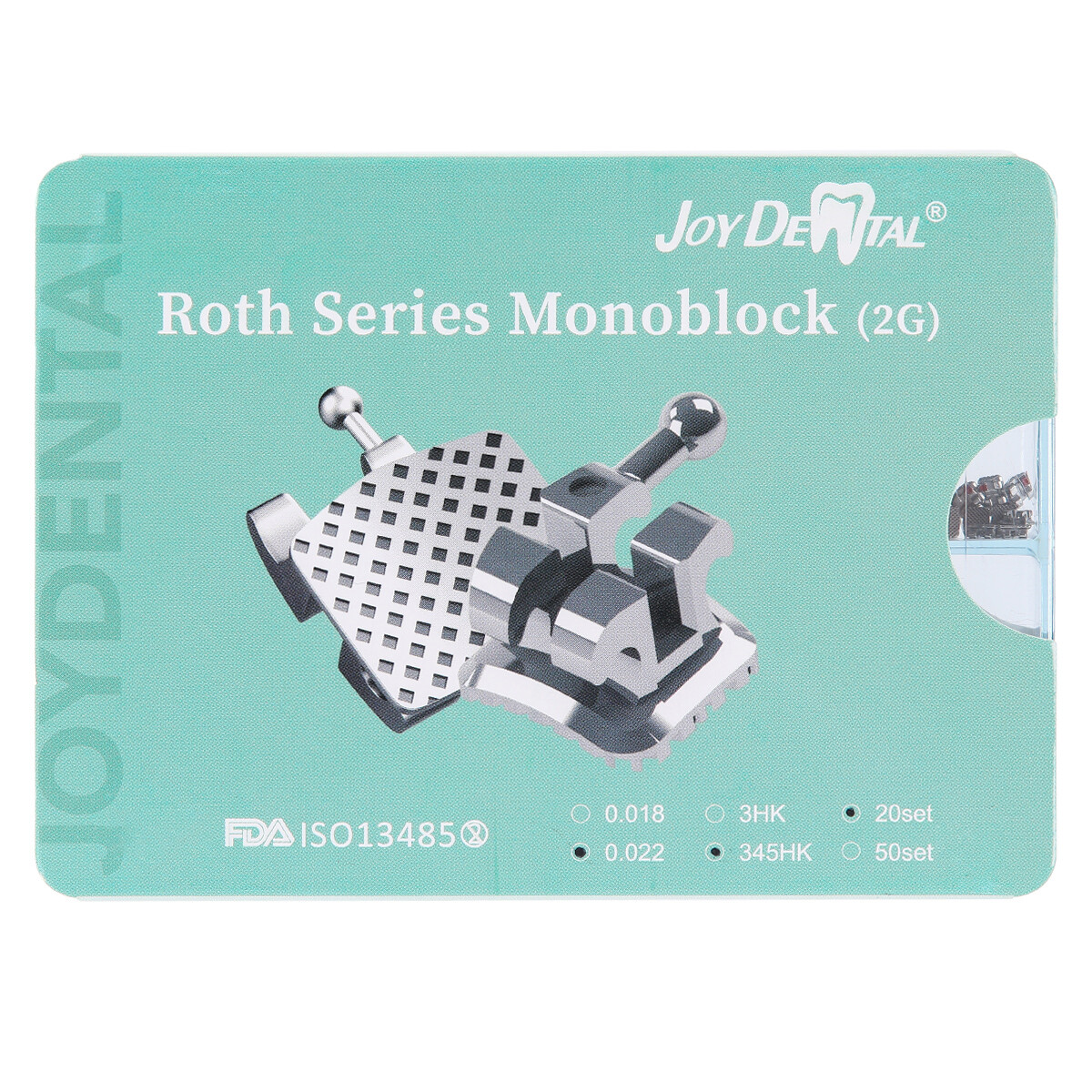 AZDENT Dental Ortho MIM Monoblock Brackets Brace Mini Roth/MBT .022/.018 345
