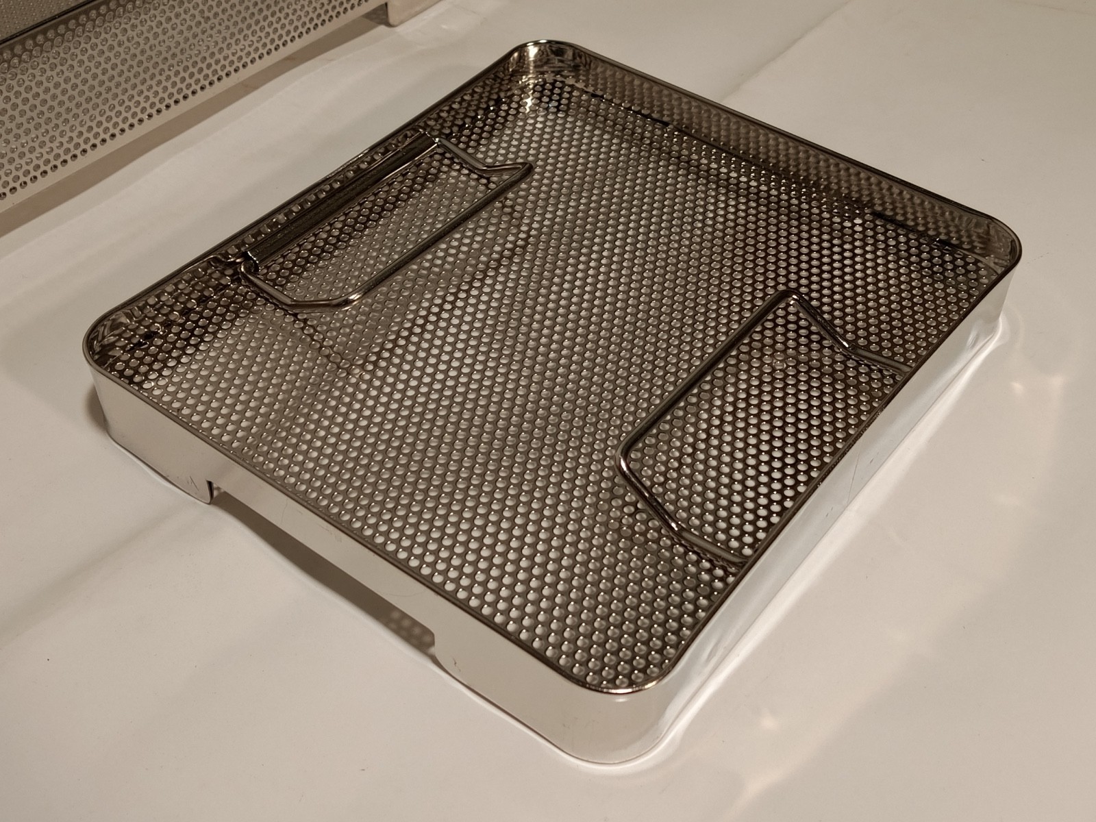 Unbranded Stainless Sterilization Tray Basket Set With Insert And Lid As Shown