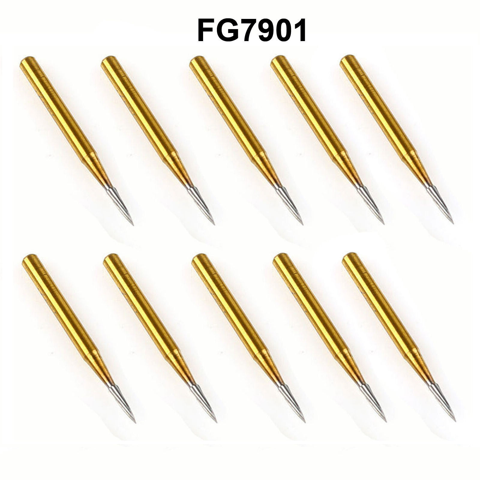 Dental Bur Trimming & Finishing Gold Burs Carbide Burs FG 7901 /7902 /7406 /7408
