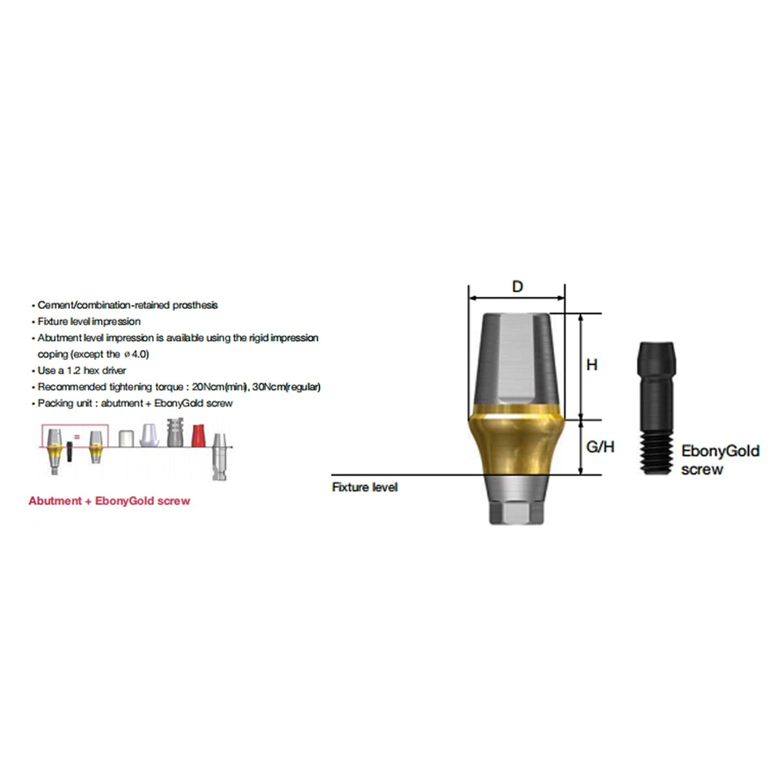 US Dental Straight Transfer Abutment Hex Regular Ø4.5For Osstem Hiossen TS 1-5mm