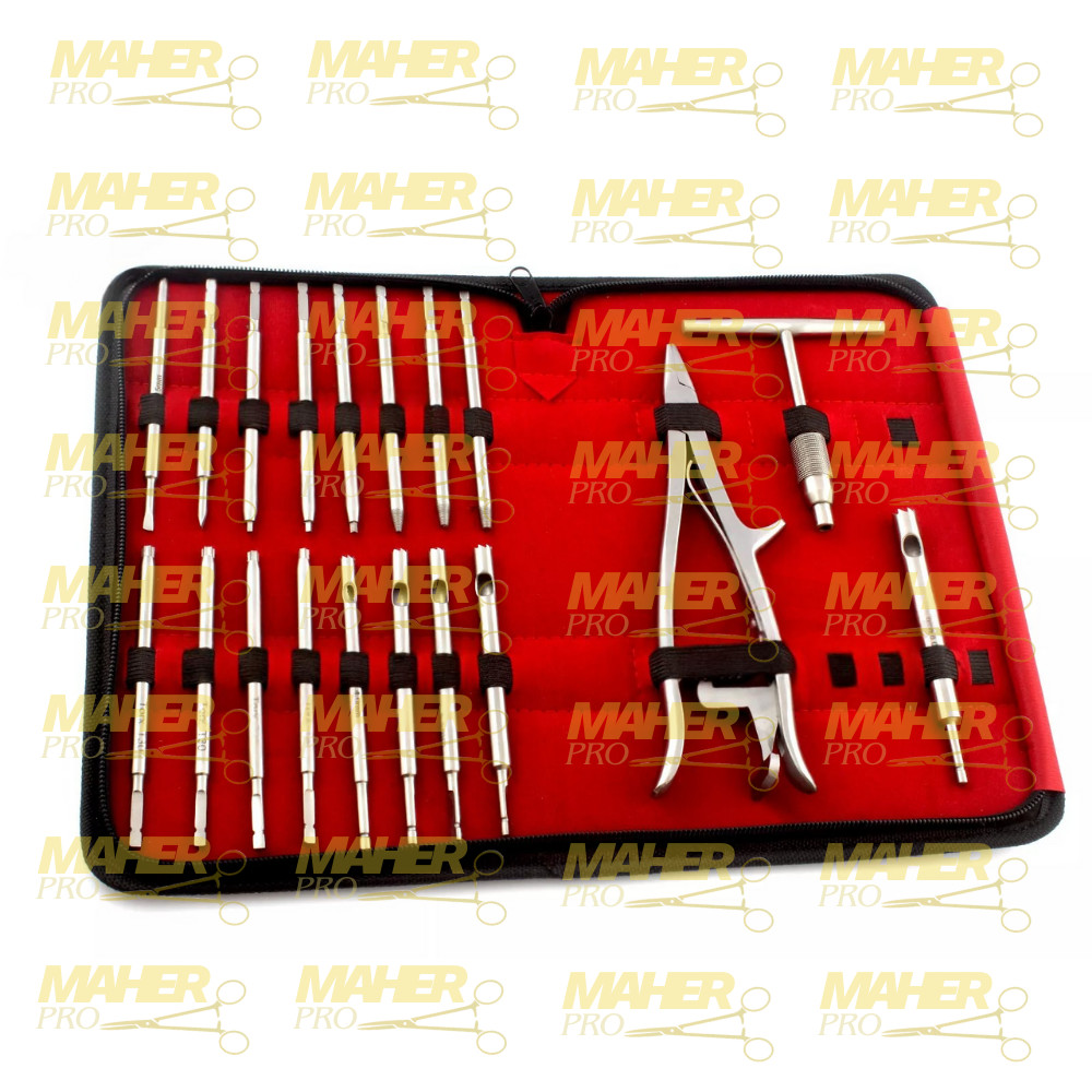 Broken Screw Removal Instrument 19 PCs Set With Case Orthopedics Broken