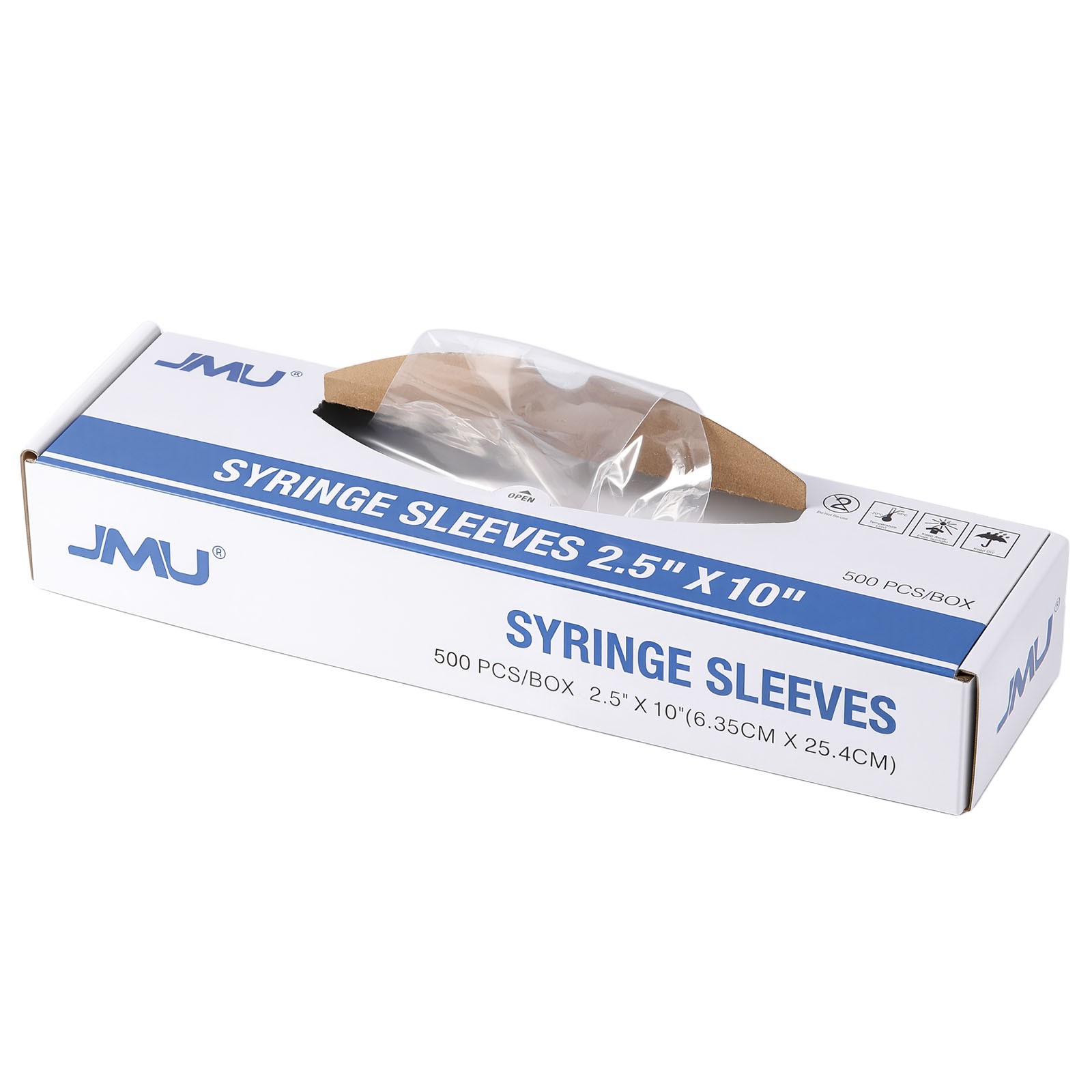 JMU Dental Disposable Syringe Sleeves Plastic Cover 2.5″X10″ 500pcs/box