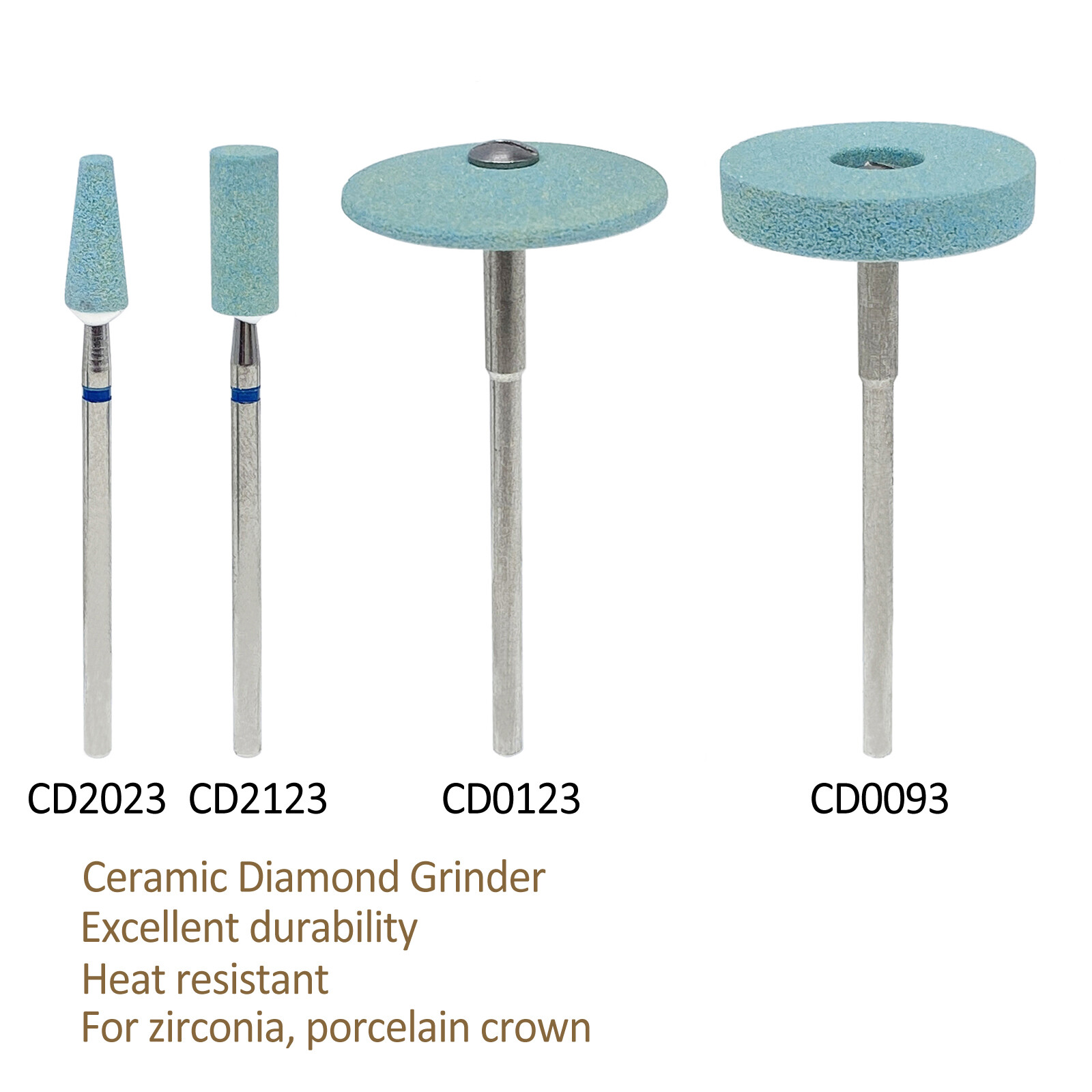 Dental Ceramic Diamond Polisher Grinder Zirconia Porcelain Polishing Pieces Burs