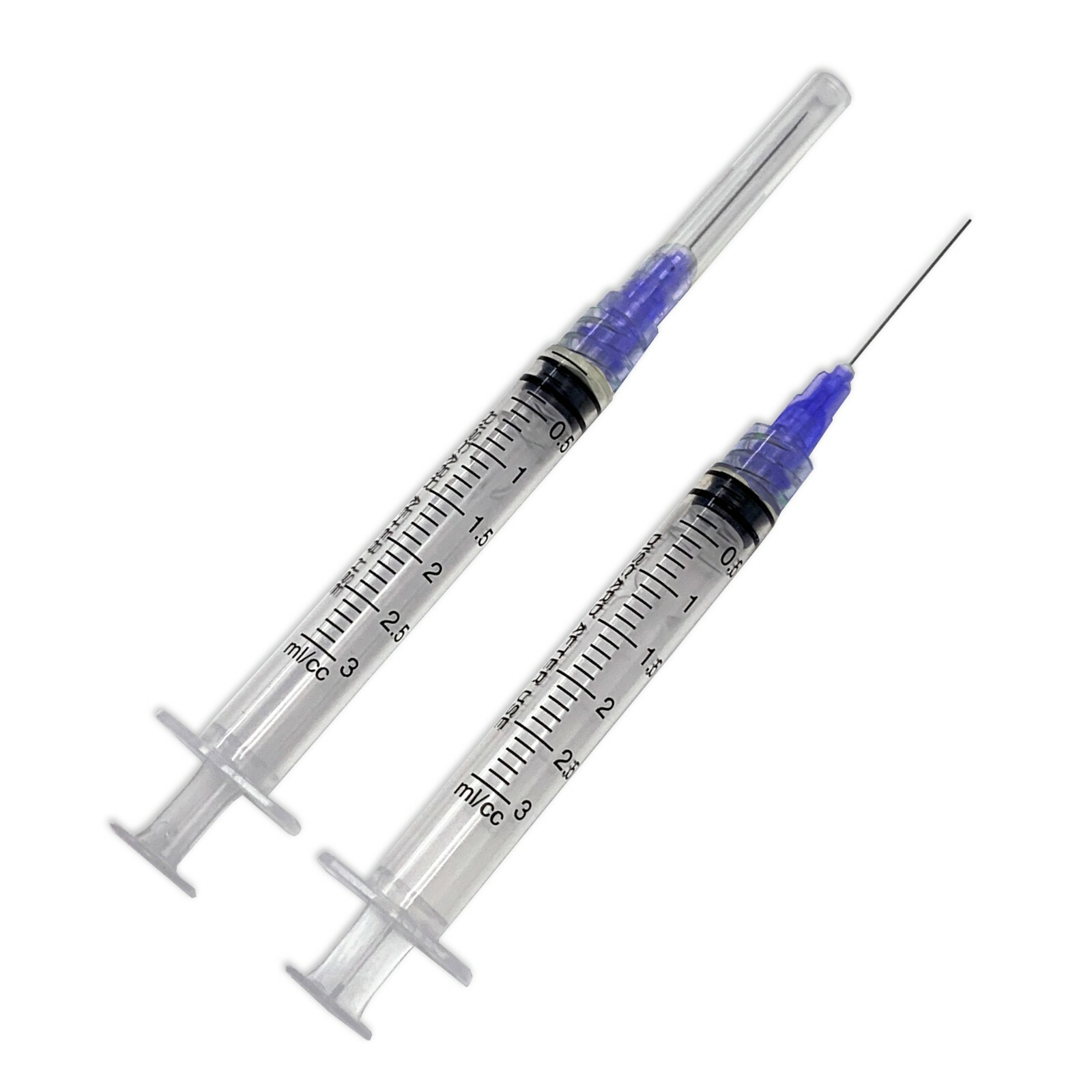 Dental Irrigation Syringes & Tips, 3 cc 30 Gauge – Purple, (Box of 100)