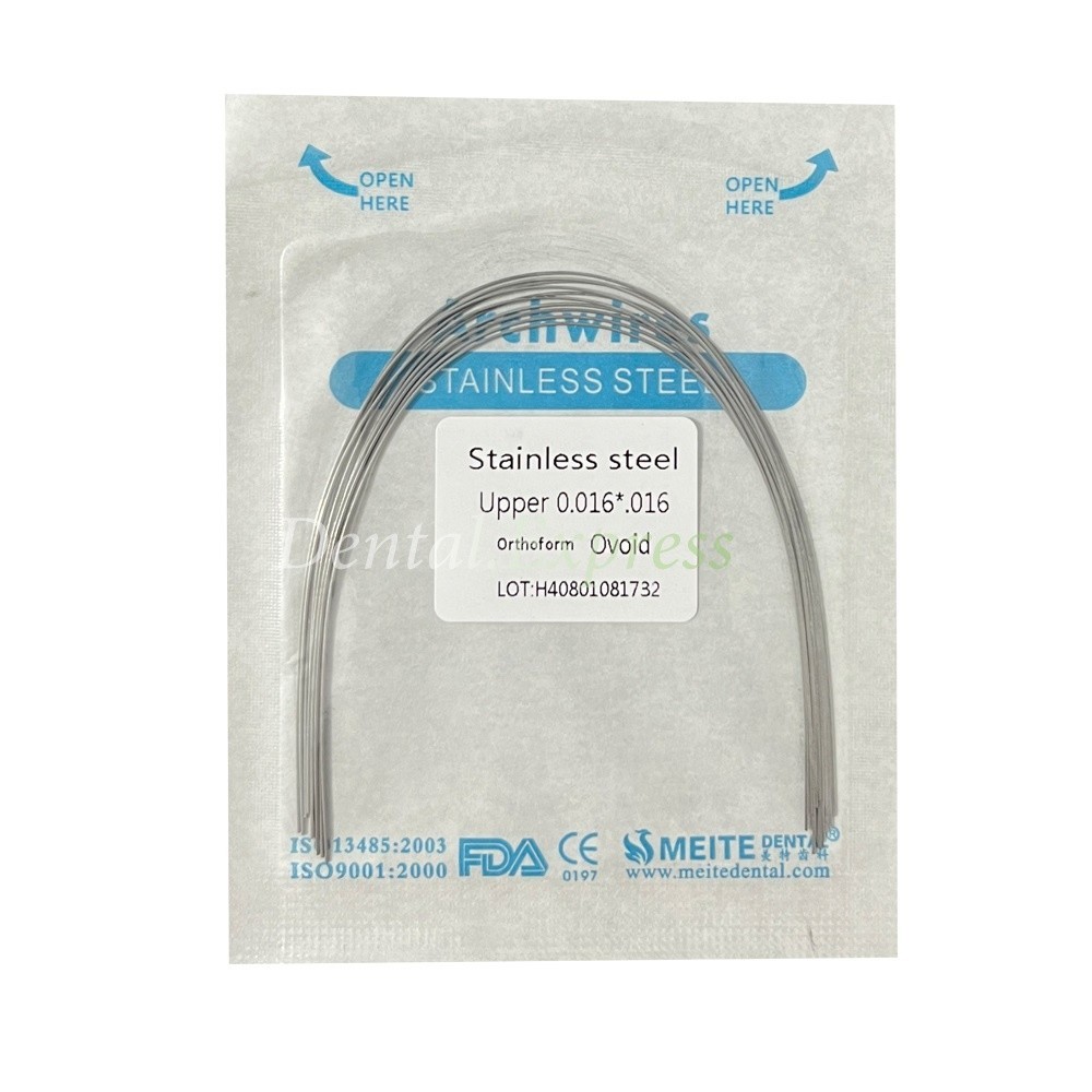 Dental S.S Orthodontic Arch Wire Stainless Steel Round Rectangular Ovoid Form