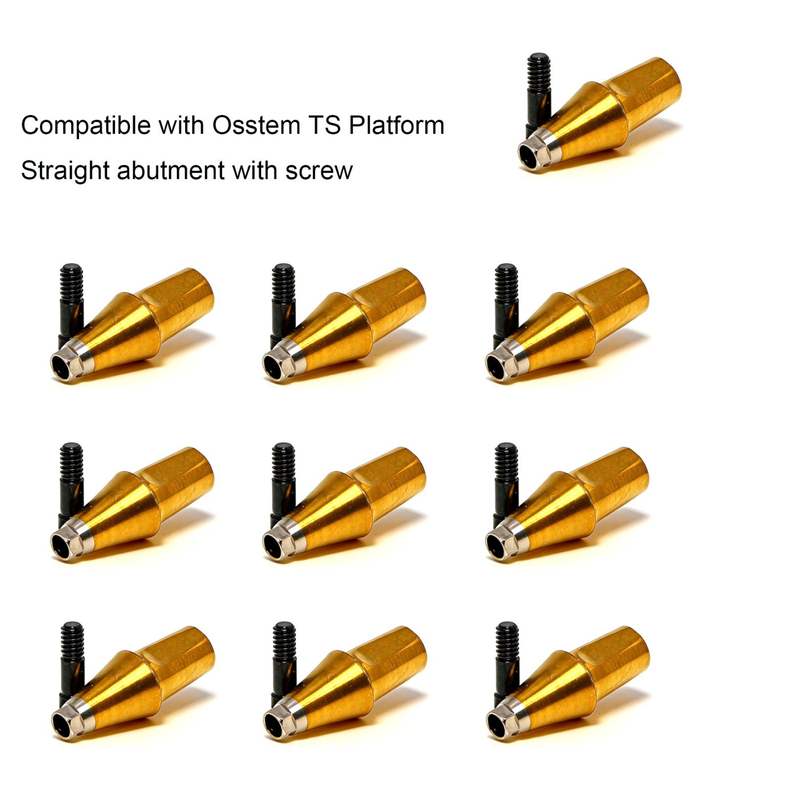 US Titanium straight abutment ti cemented abutment compatible Osstem Hiossen TS