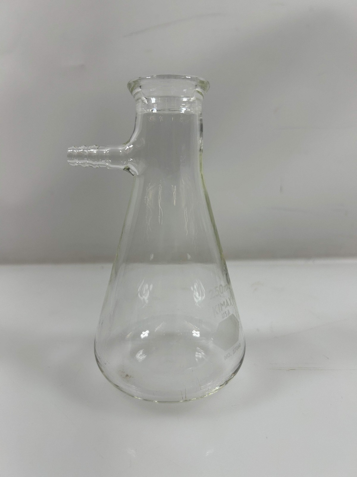 Lab Glass KIMAX 250mL Heavy Wall Filtering Flask with Side Tubulation