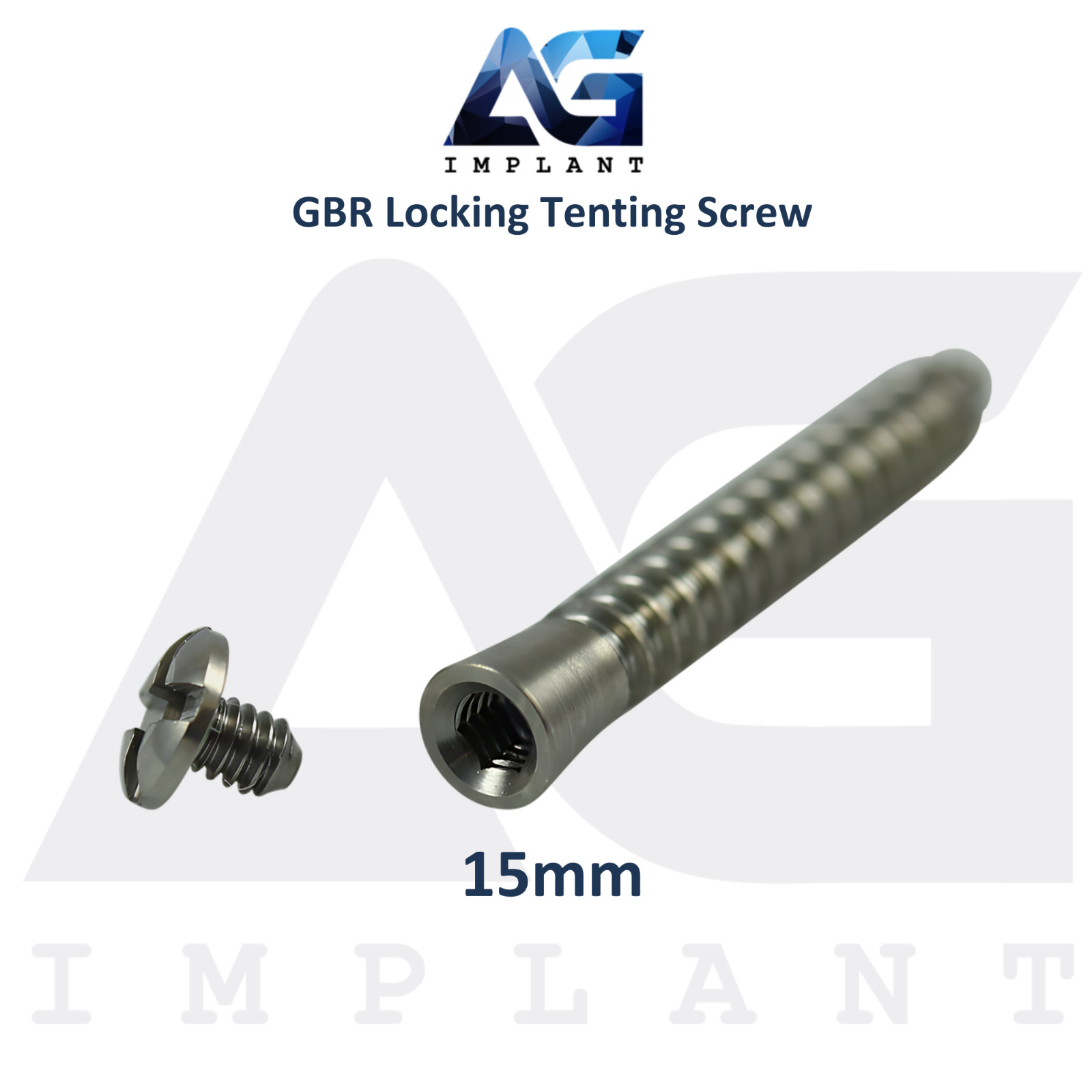 10 Dental Locking Tenting Screw Ø2.5mm GBR Membrane Titanium Fixation Sterile