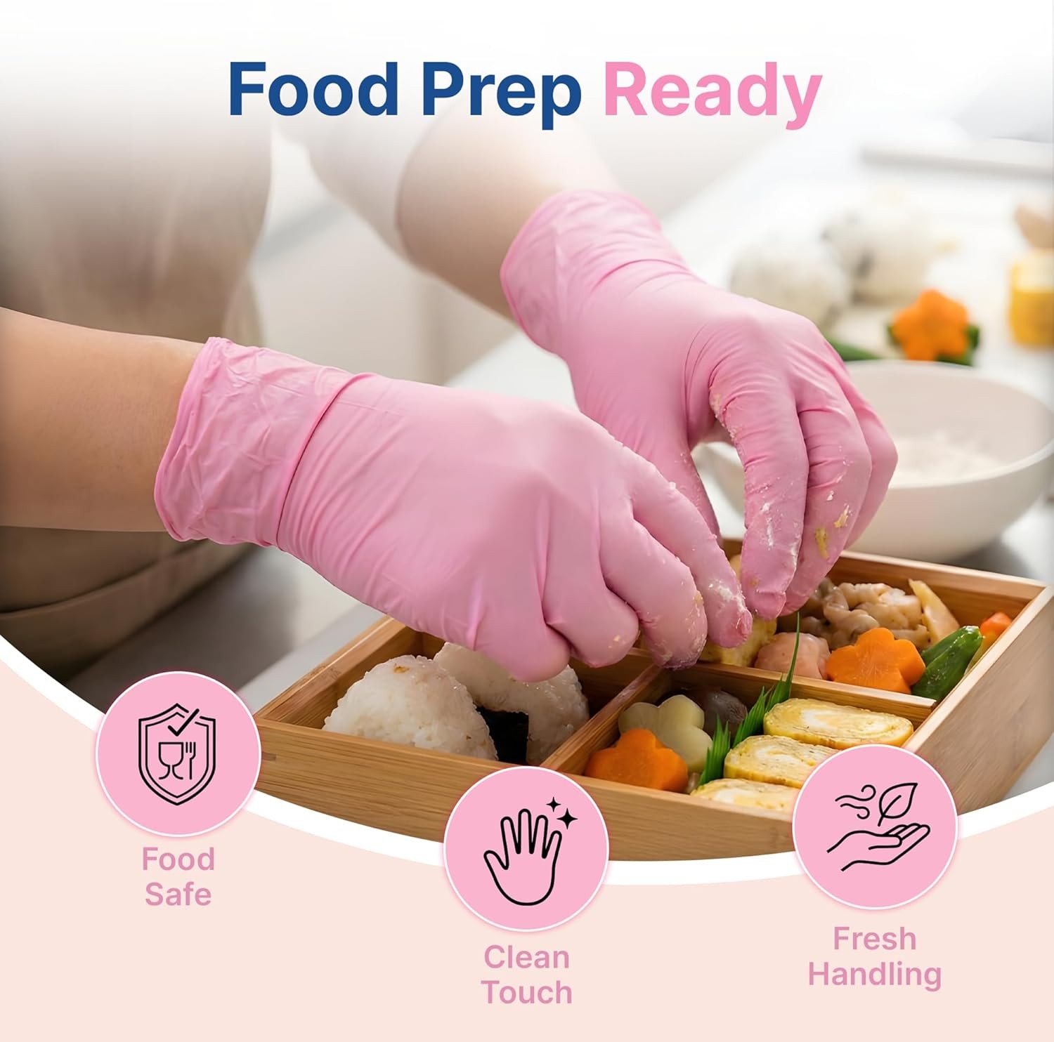 Schneider Pink Nitrile Exam Gloves Medium 100CT Latex Free Powder Free Food Safe