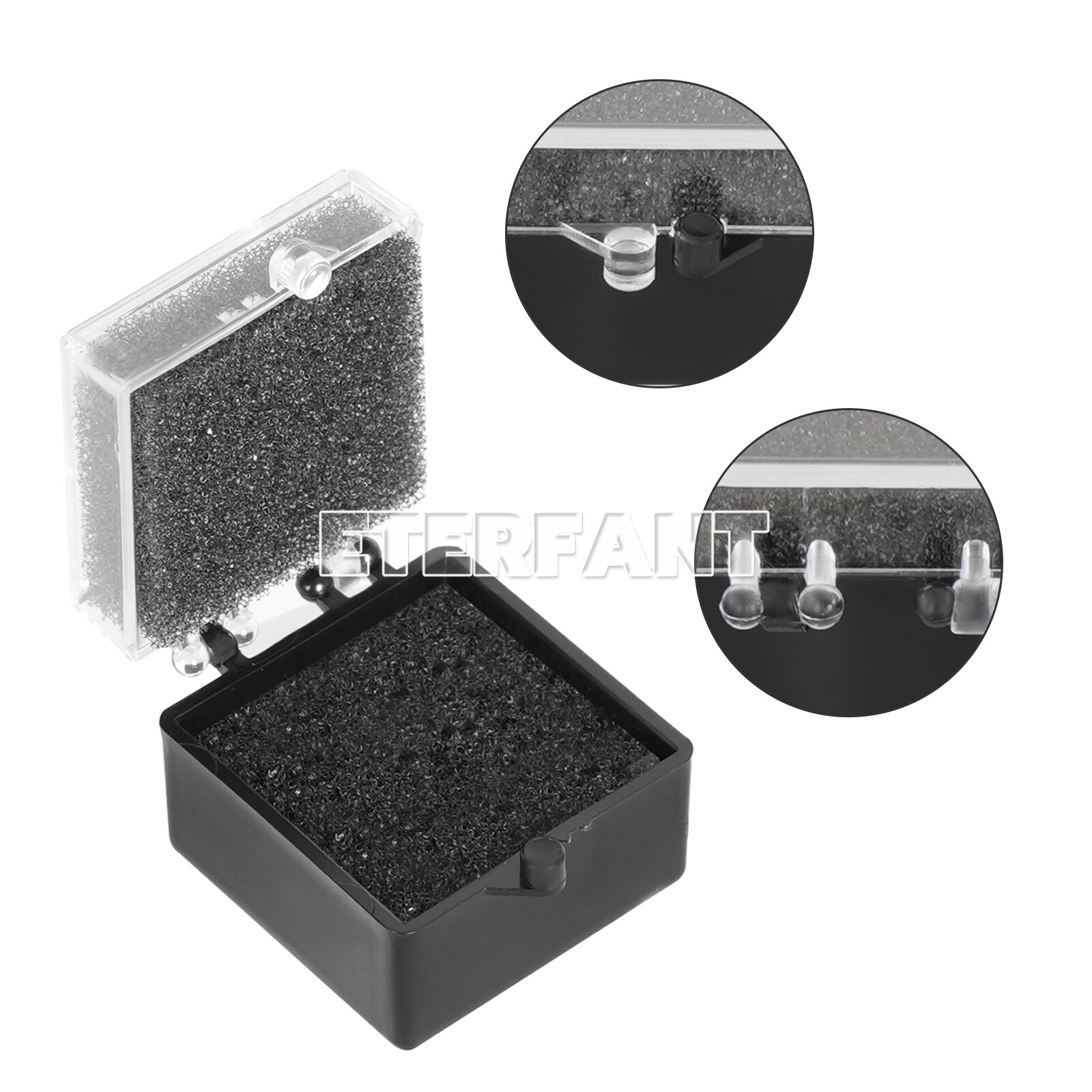 Dental Lab Crown/Veneer/Bridge Boxes 1×1 Clear Top with Sponge Fillers