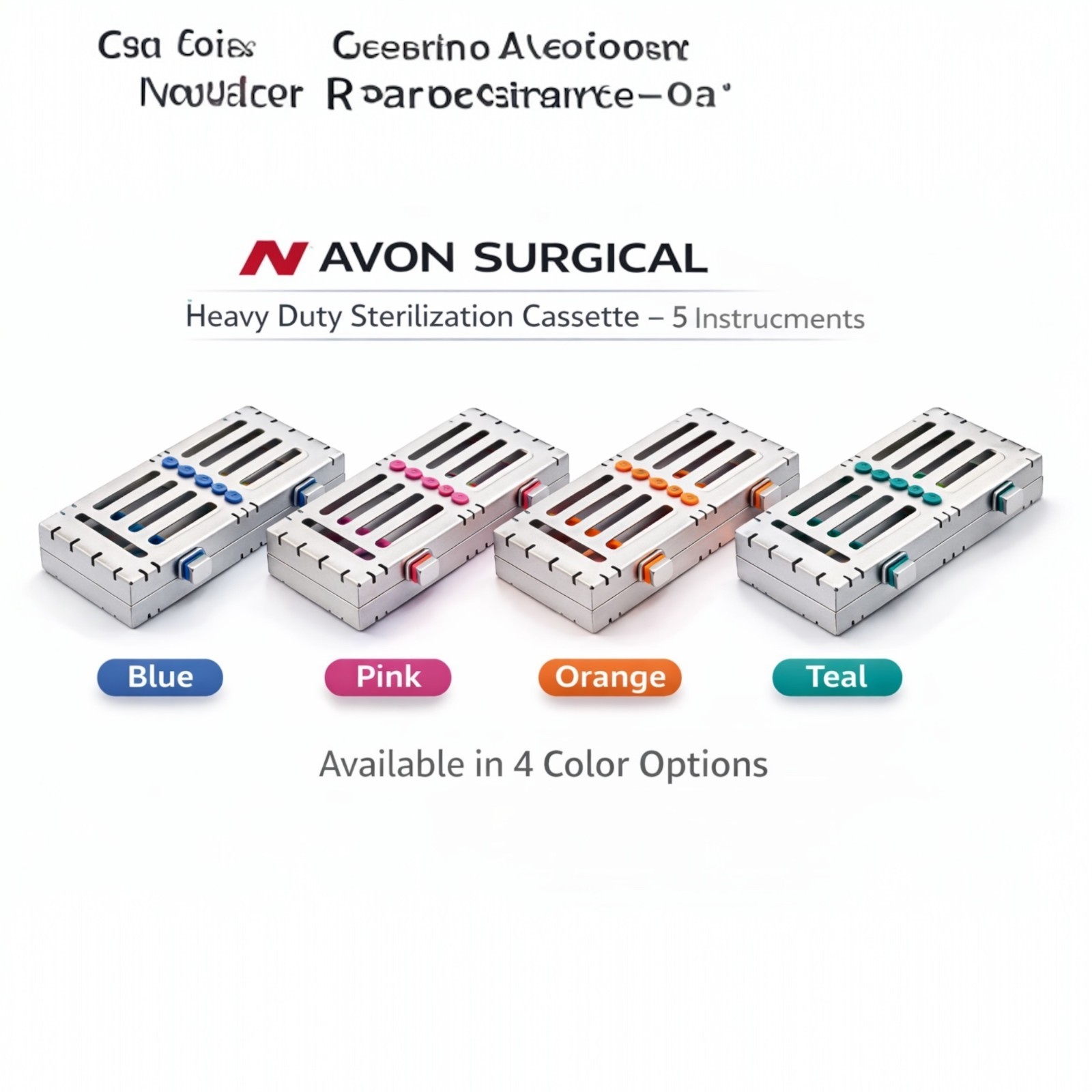 DETACHABLE STERILIZATION CASSETTE WITH DOUBLE BUTTONS 5 SLOT GERMAN GRADE