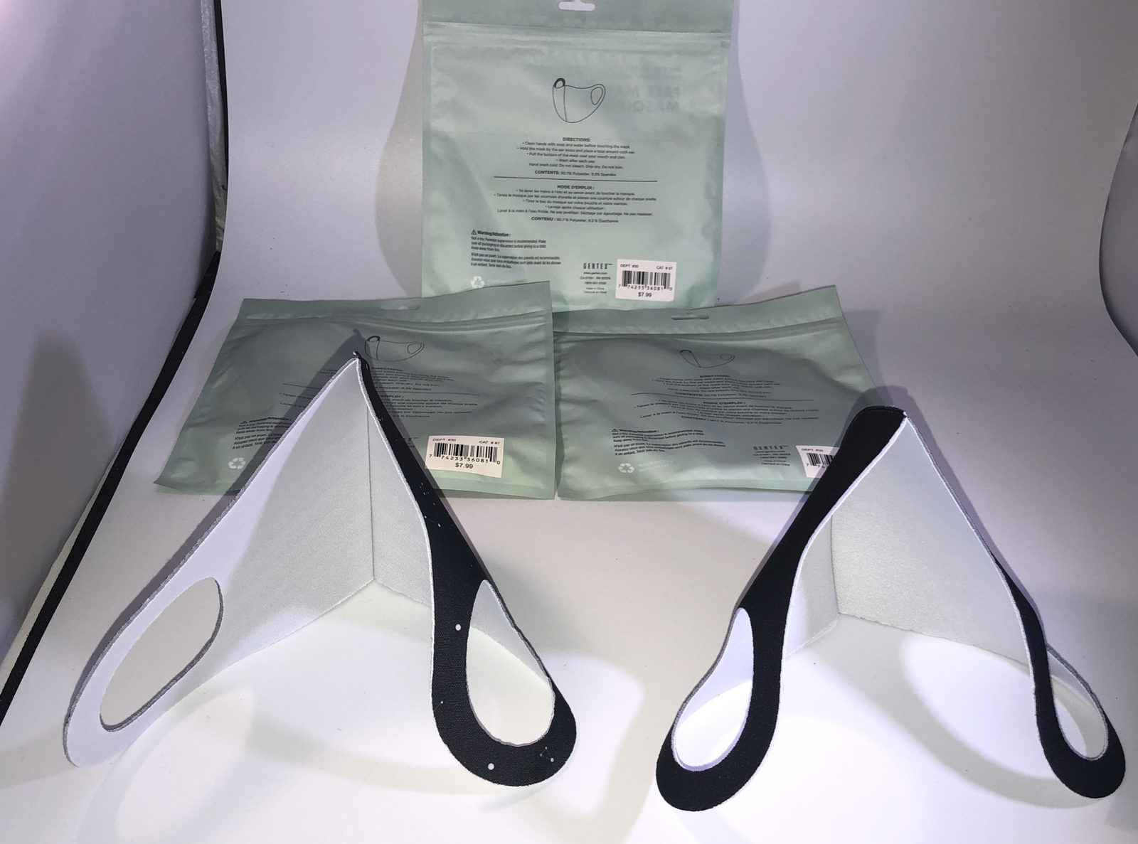 6 Adult Face Masks Black Washable Reusable Breathable(3ea 2Pks)BRAND NEW-SHIP24H