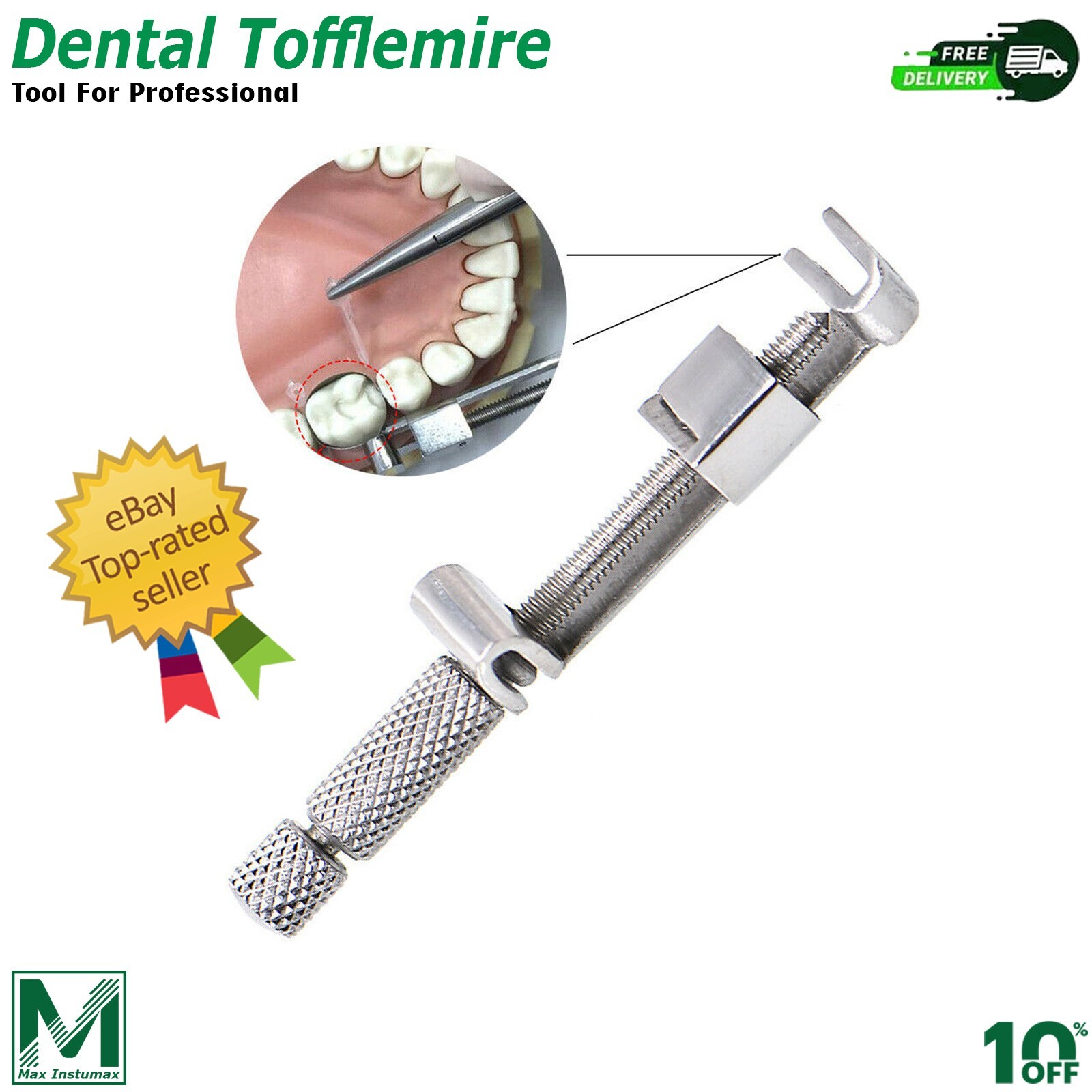 4PCS Dental Matrix Tofflemire Retainer Clip Universal Bands Stainless Steel