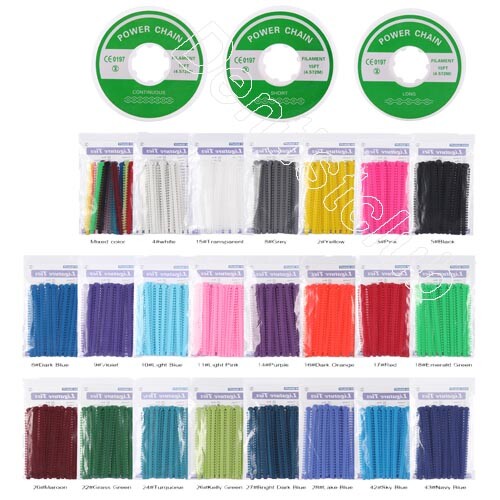 Dental Orthodontic Ligature Ties Elastic Rubber Bands /Elastic Ultra Power Chain