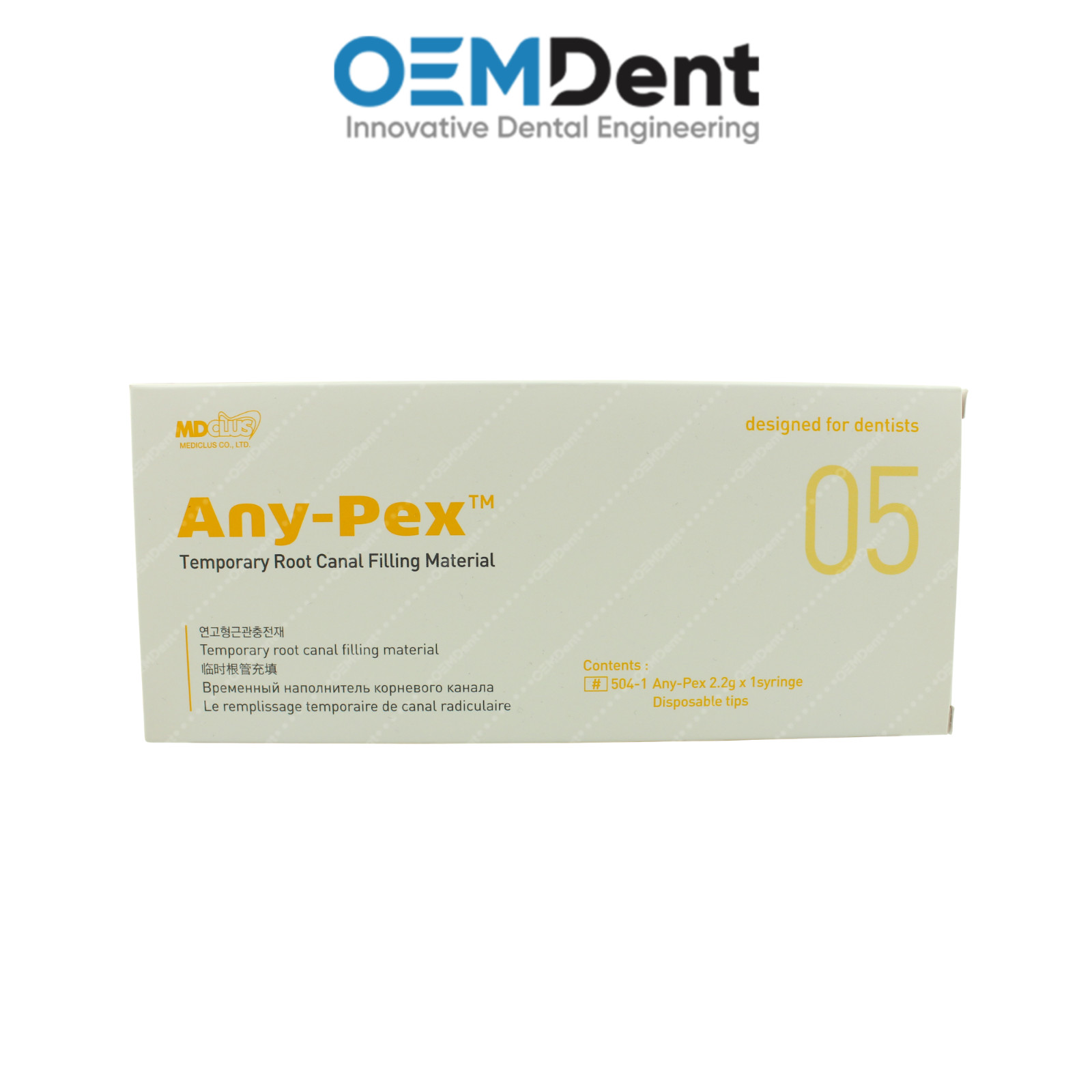 Any-Pex™ Temporary Ro0t Canal Filling Material 2.2g Syringe Intracanal Dressing