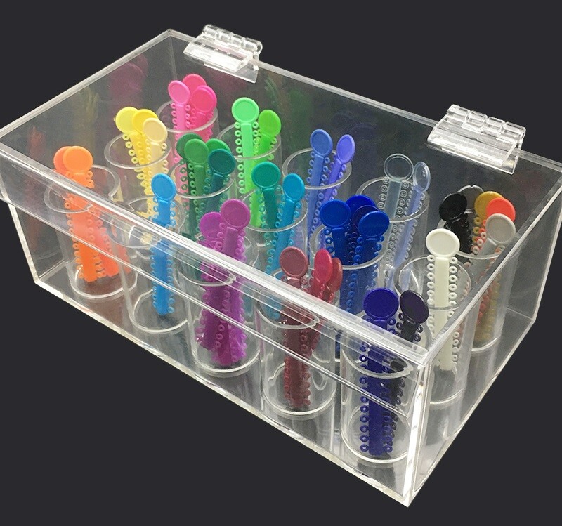 Dental Orthodontic Power Chain Placer Organizer Elastic Ligature Tie Storage Box