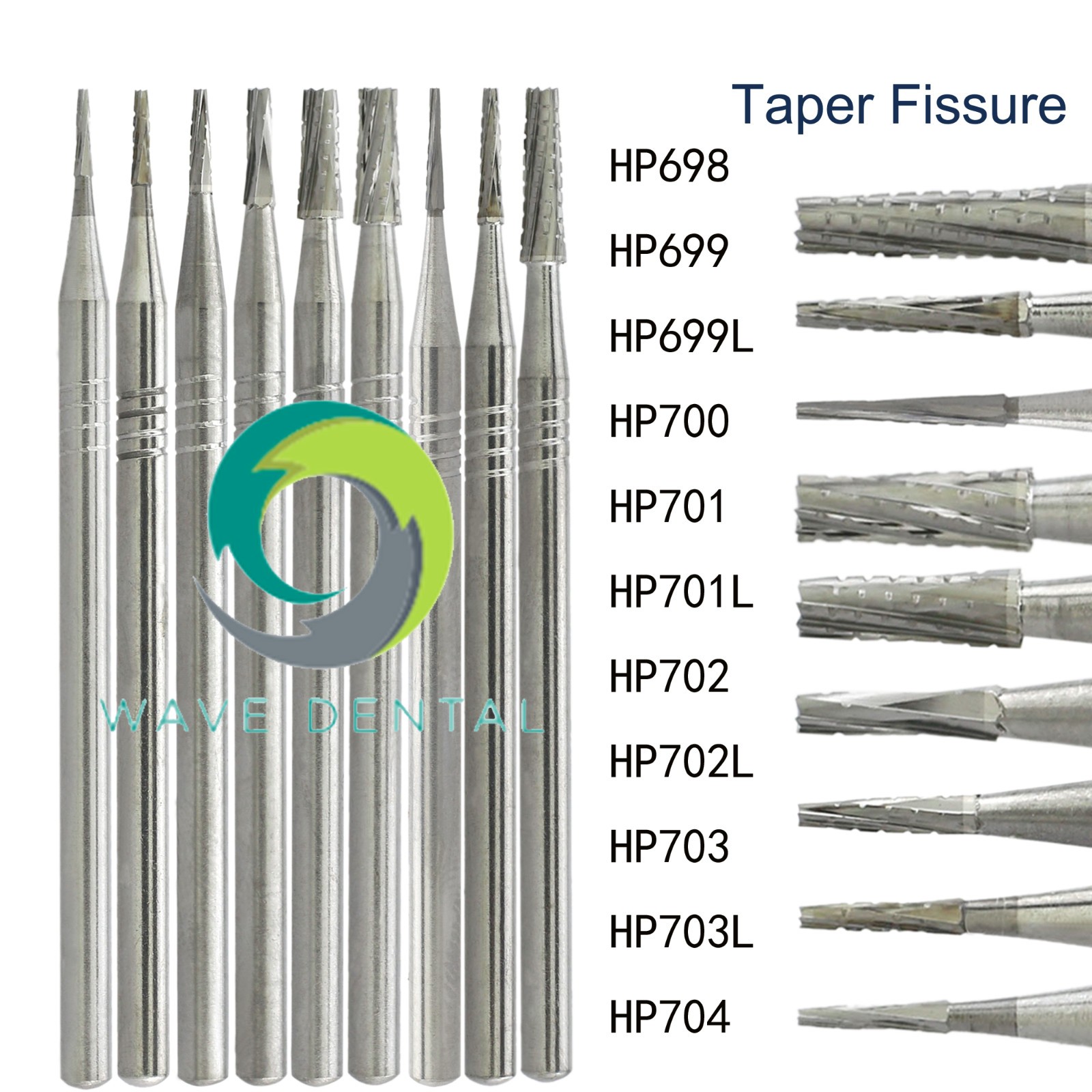 Wave Dental Surgical Straight Handpiece Burs Carbide Bur 44.5mm HP #1/4 557 702L