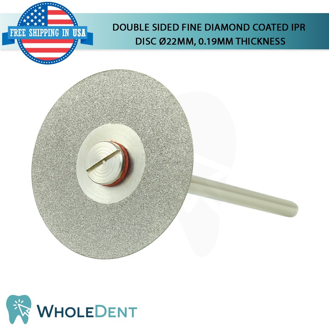 Ortho Dental Fine Double Sided Diamond Coated Disc IPR Separator Ø22mm, 0.19