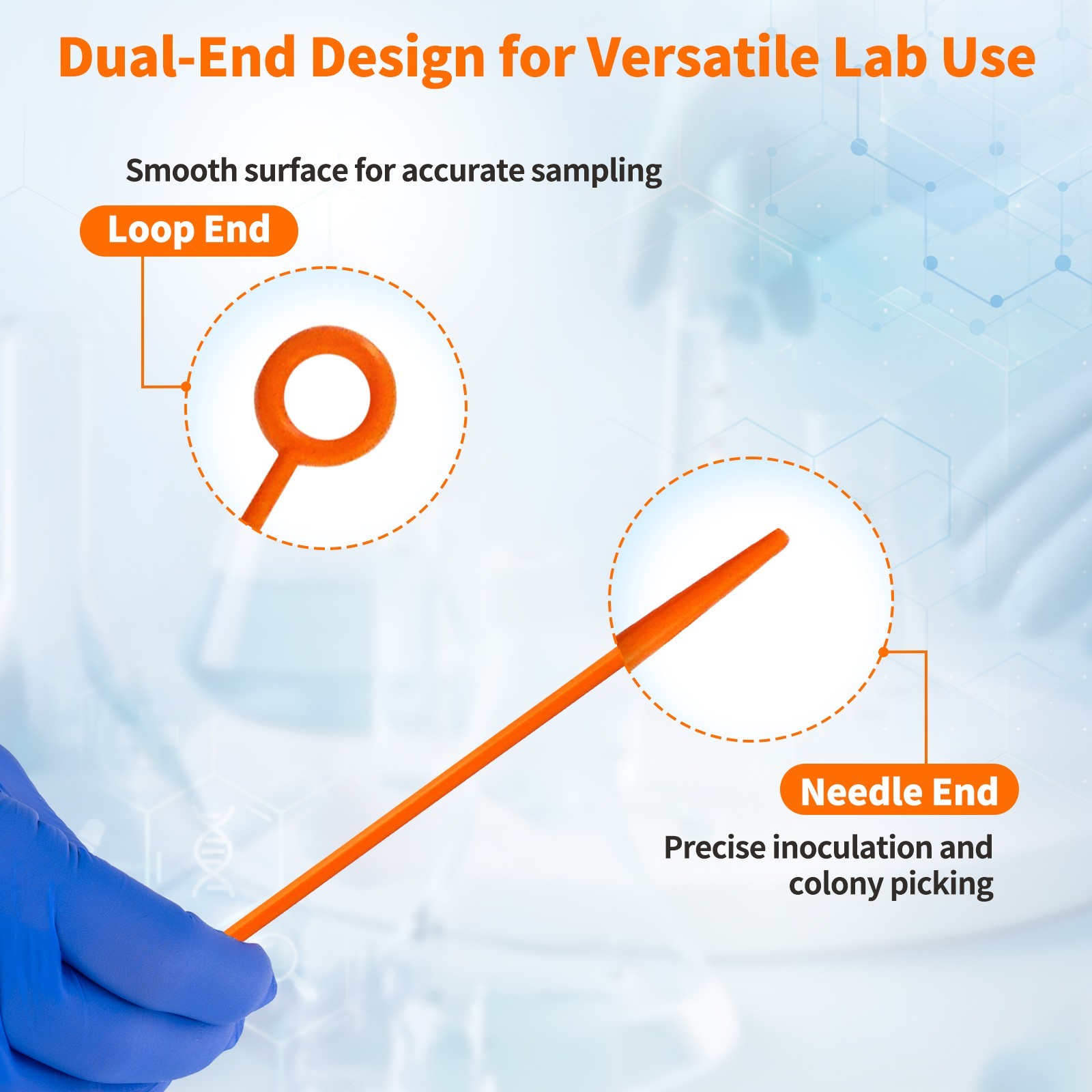 Biologix 1ul/10ul Inoculating Loop, Sterile, Polystyrene, 25/Bag