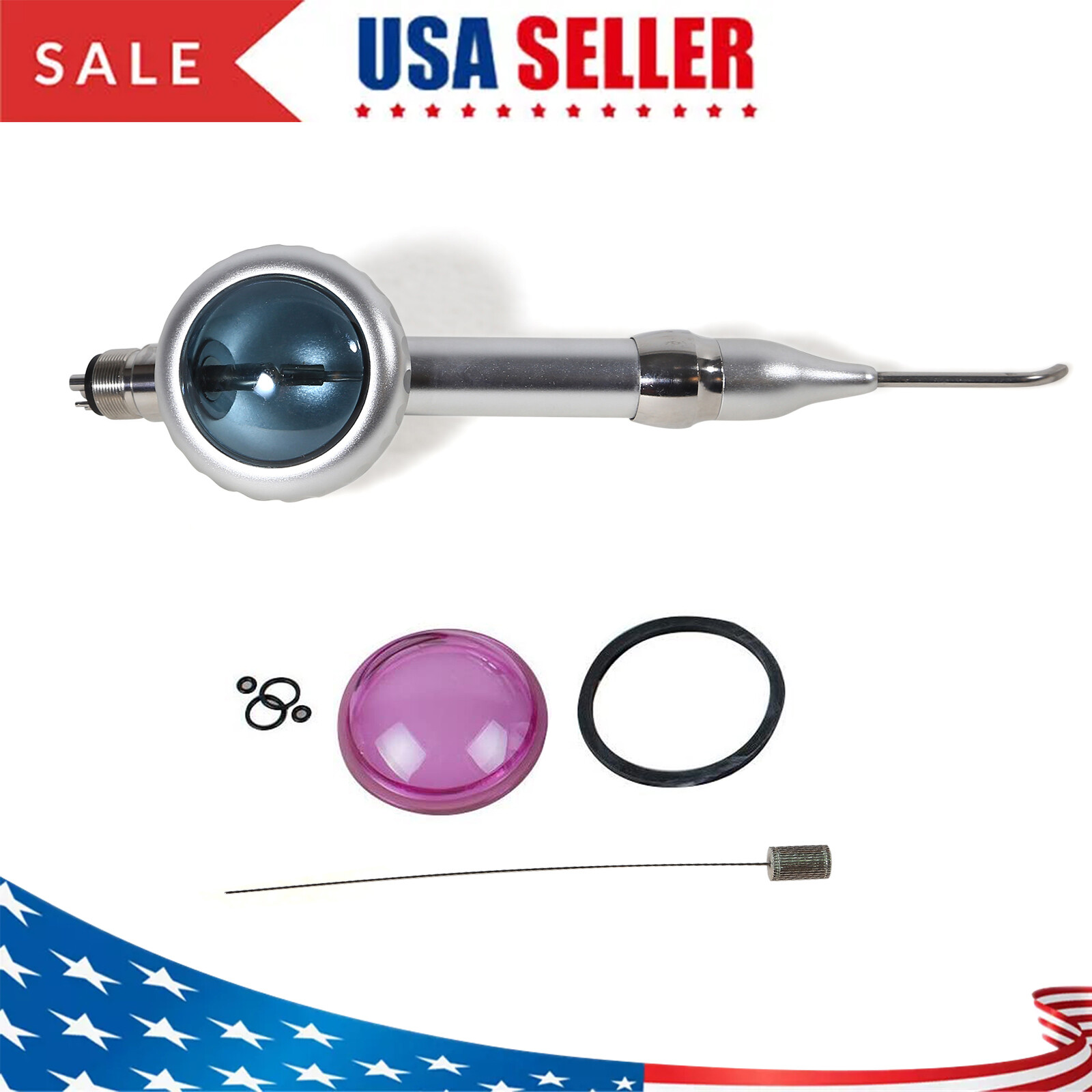 Dental Air Polisher Flow Teeth Polishing Handpiece Hygiene Prophy Jet 4 H &Tip