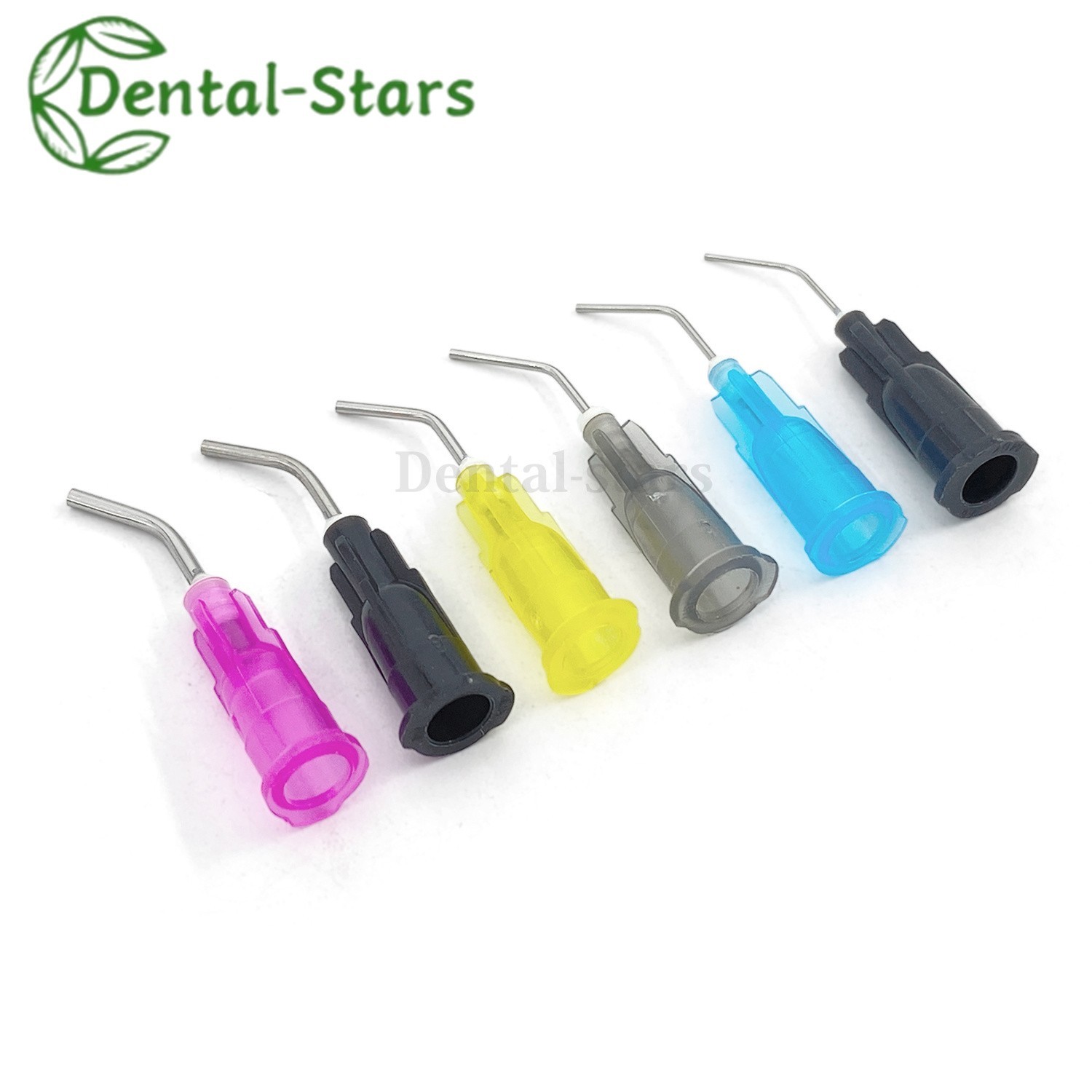200Pcs Dental Irrigation Pre Bent Needle Tips For Flow Sealant Etchant Acid Tip