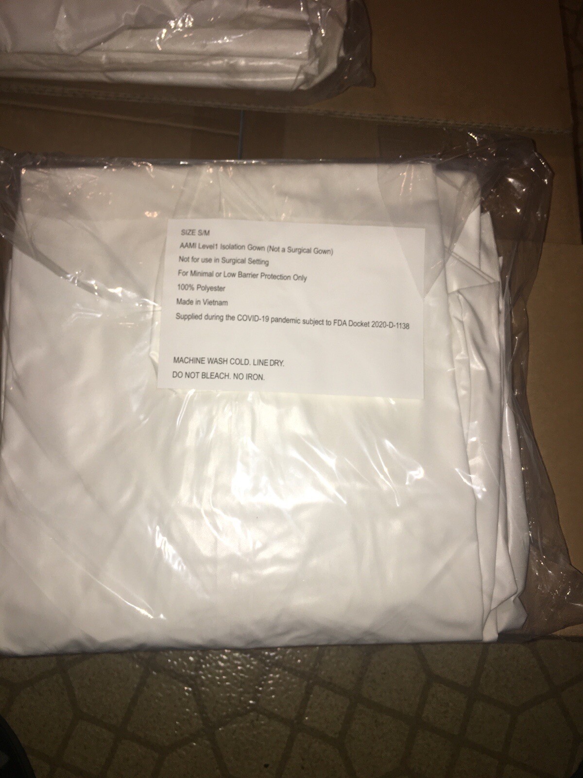 Medical Isolation Gowns Small/Medium 5pc Pack