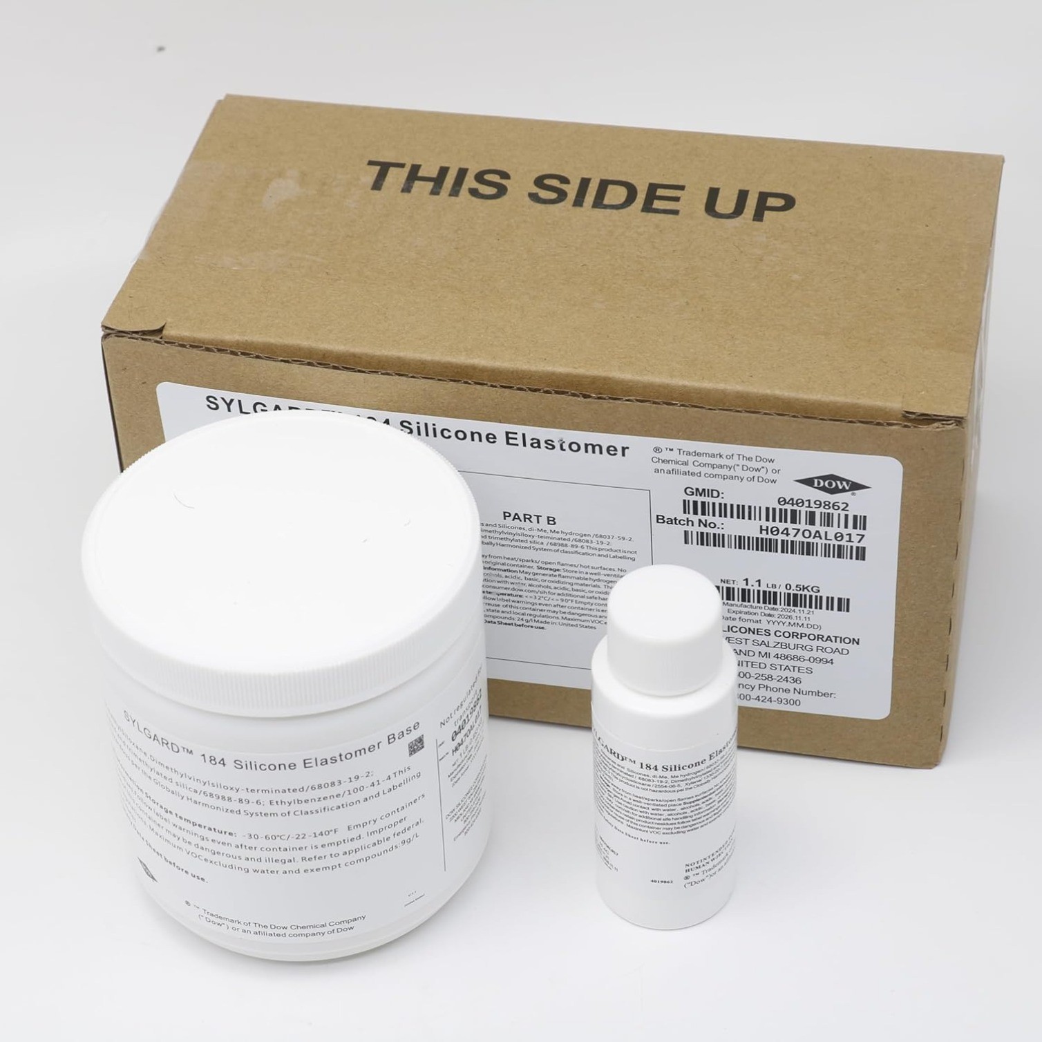 184 Silicone Elastomer Kit Base A + Curing Agent Solidifier B for Electrical