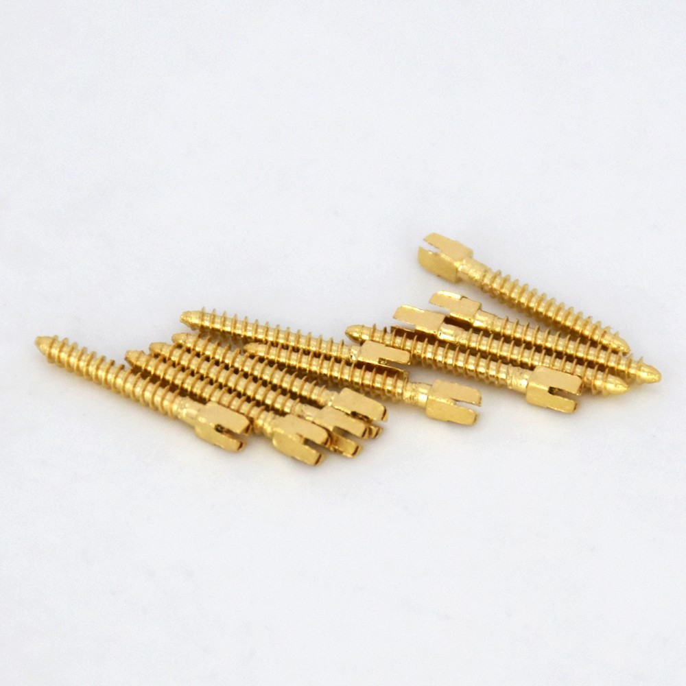 120/240pcs Dental Endo Screw Posts Root Canal Pins Conical Screws Gold Plated