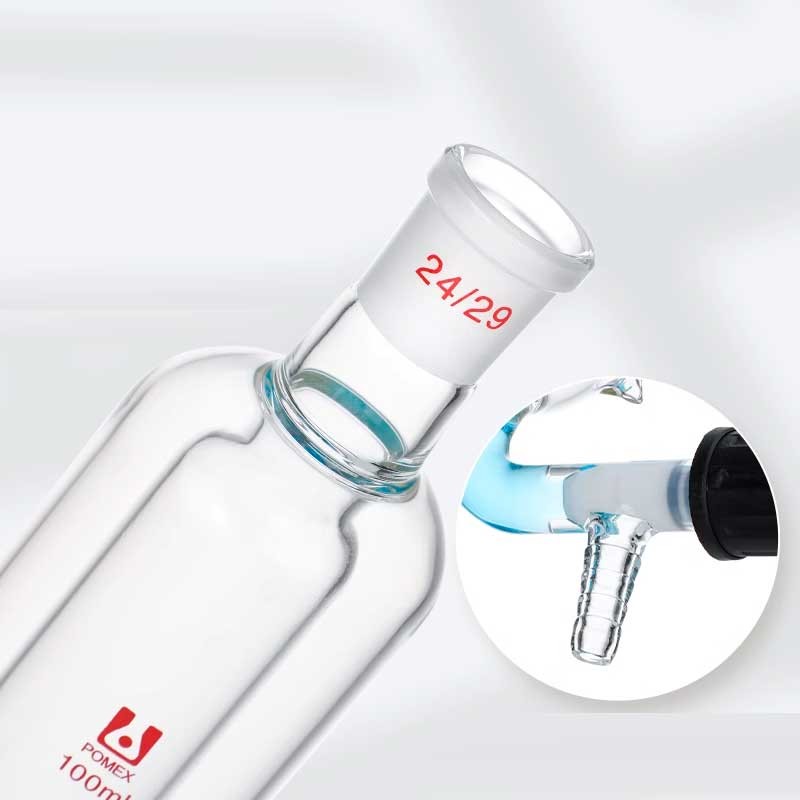 100ml-500ml Double-Layer Distillation Receiving Bottle Glass with Piston ca