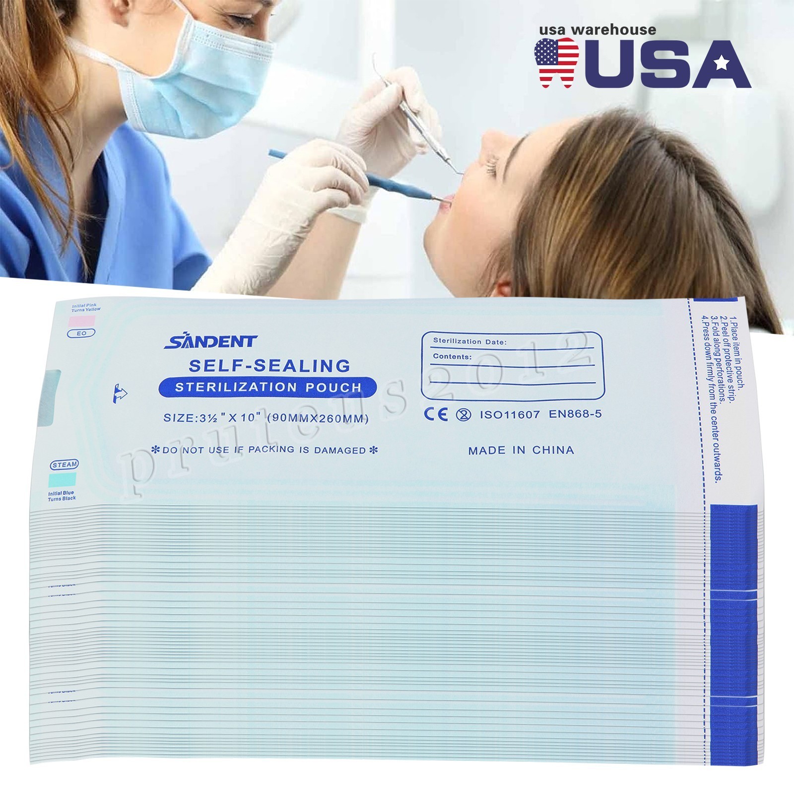Self Sterilization Pouches Autoclave, Medical Sterilizer Bags Dental Tattoo Nail