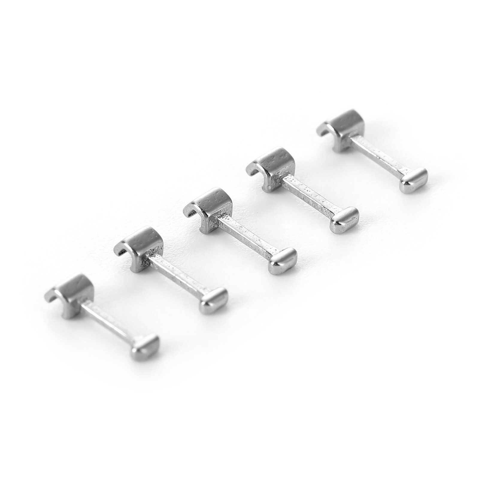10Pcs JMU Dental Orthodontic Crimpable Hooks Long Curved/Square