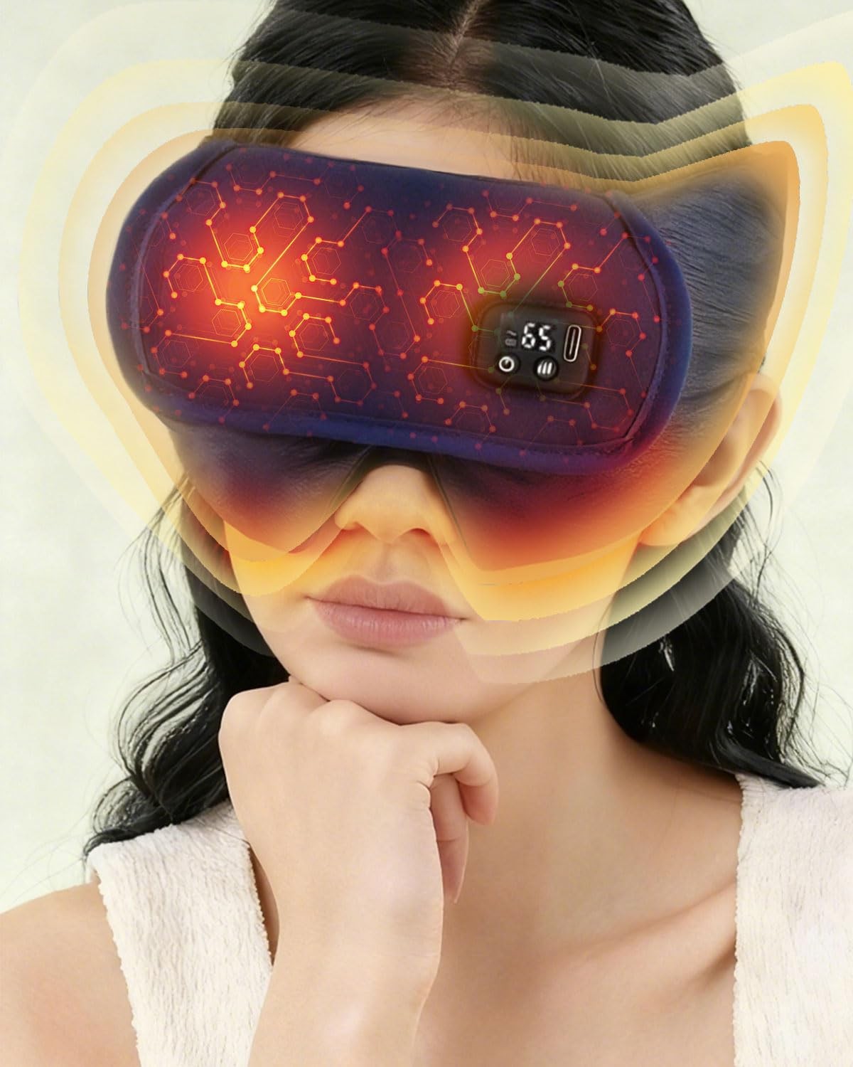 COMOIL 2500mah Cordless Heated Eye Mask for Dry 1 Count (Pack of 1), Navy