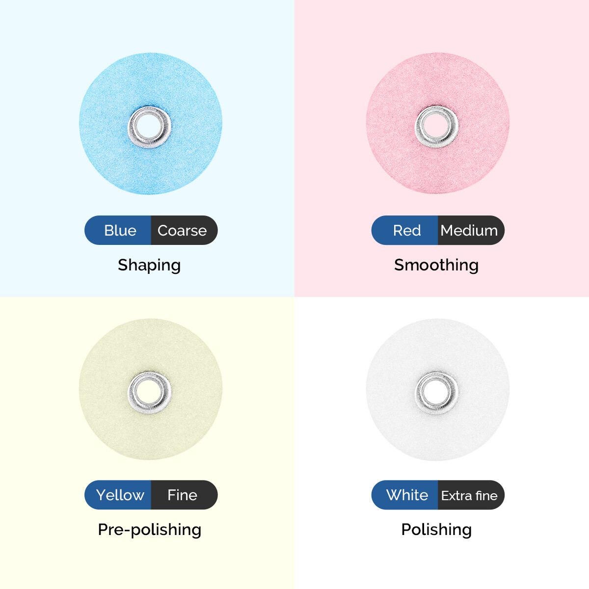 Dental Coarse Medium Fine Superfine Composite Finishing Polishing Discs +Mandrel