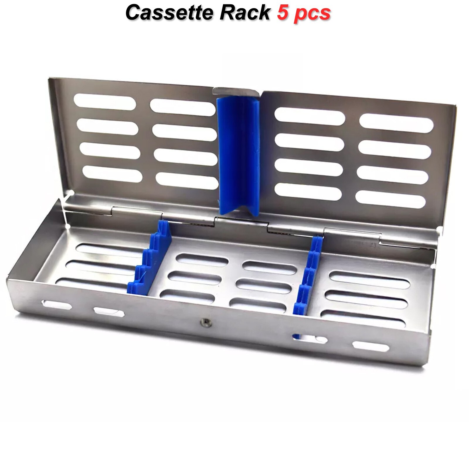 5 pcs Dental Autoclave Cassette Surgical Instruments Sterilization Tray Rack Box