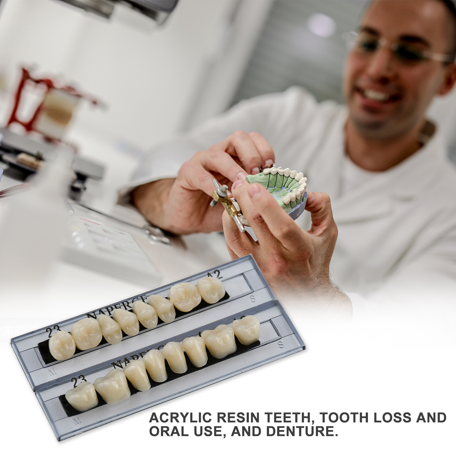 168Pcs/Box Acrylic Resin Denture #23 Dental Upper Lower Shade A2 Teeth Set US