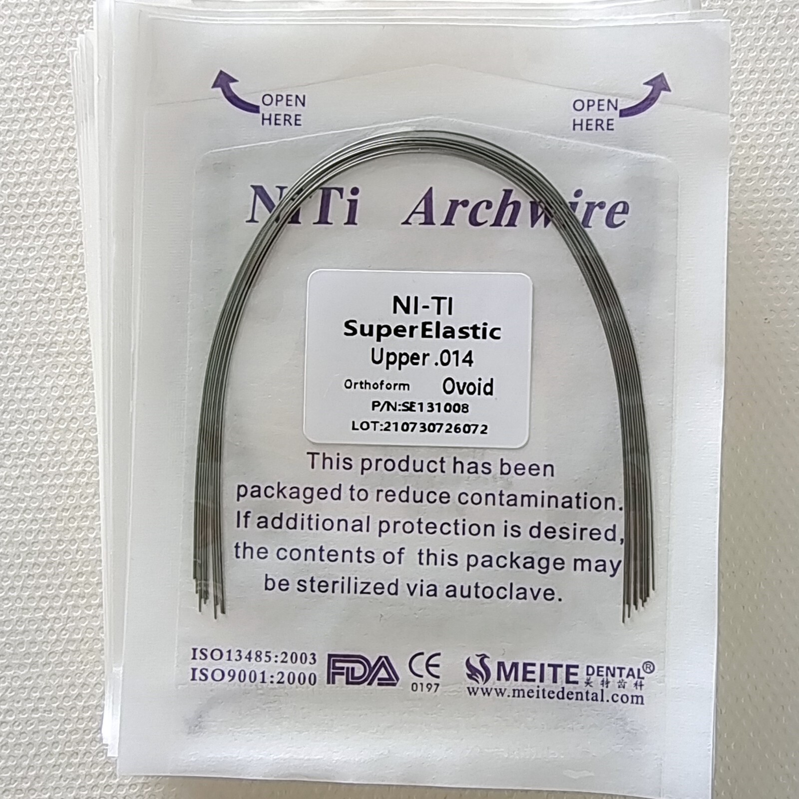 10Pks Dental Orthodontic Super Elastic Niti Arch Wires Round All size Arcs Wire