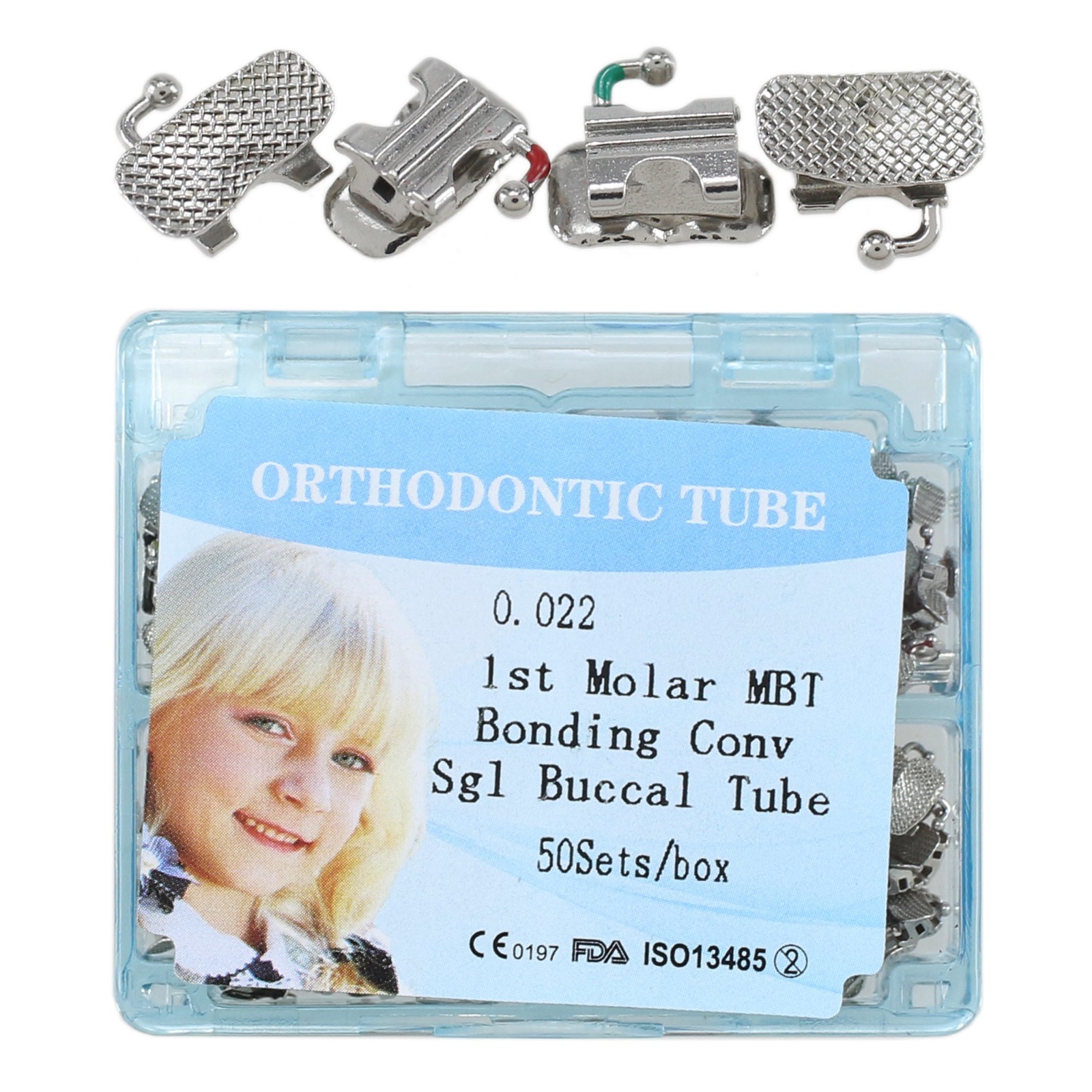 USA Dental Orthodontic Buccal Tubes MBT Roth 022 1st 2nd Molar Bondable Single