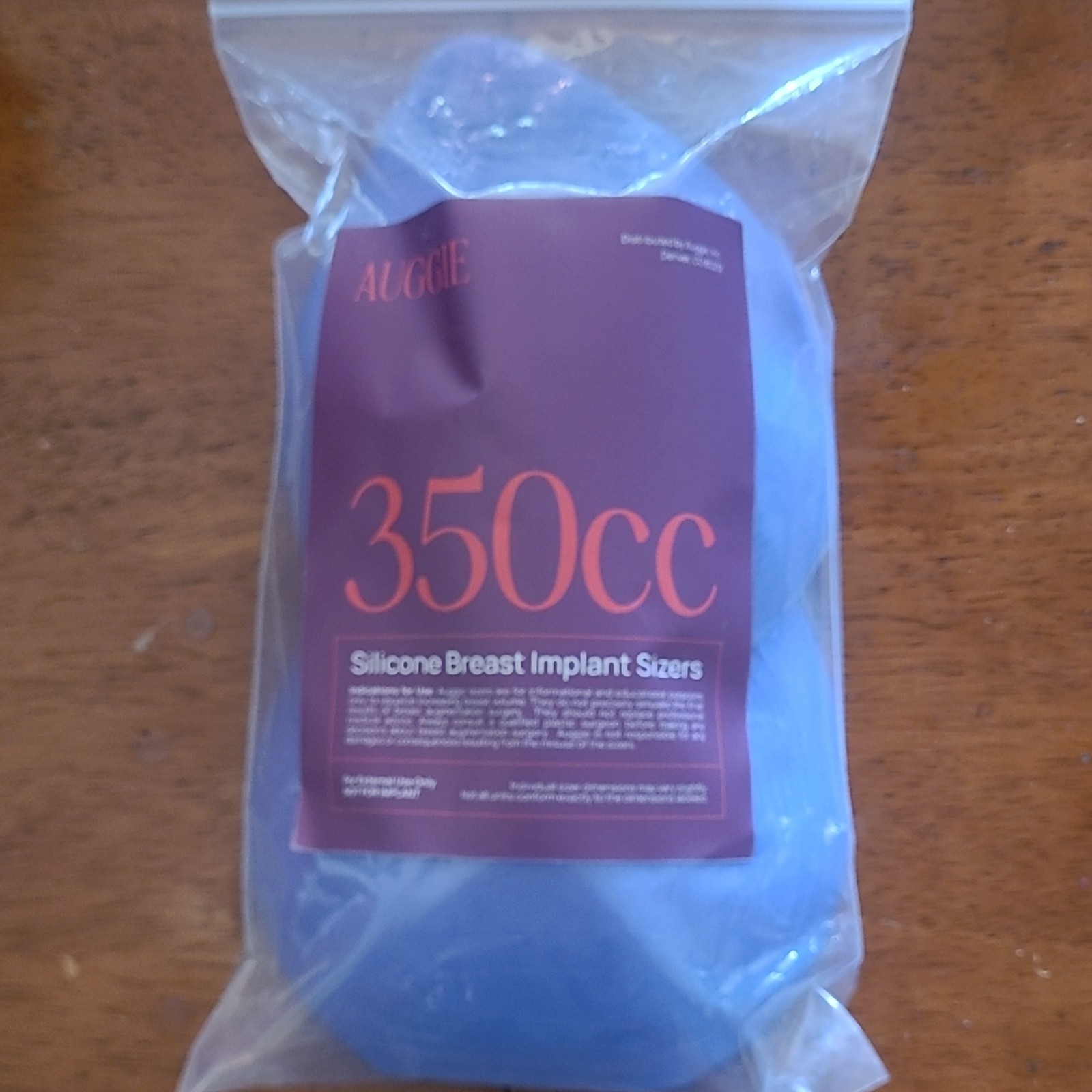 Auggie Silicone Breast Implant Sizers Set 250cc 350cc 450cc Cosmetology Kit