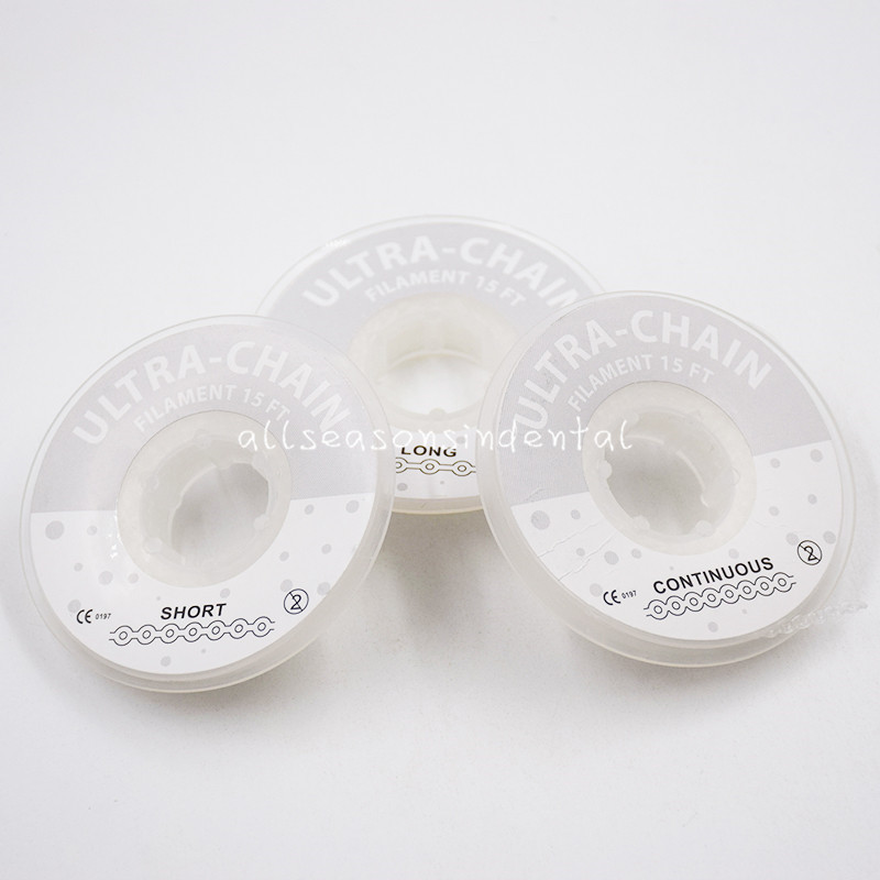 1x Dental Orthodontic Elastic Ultra Power Chain Long /Short /Closed Transparent
