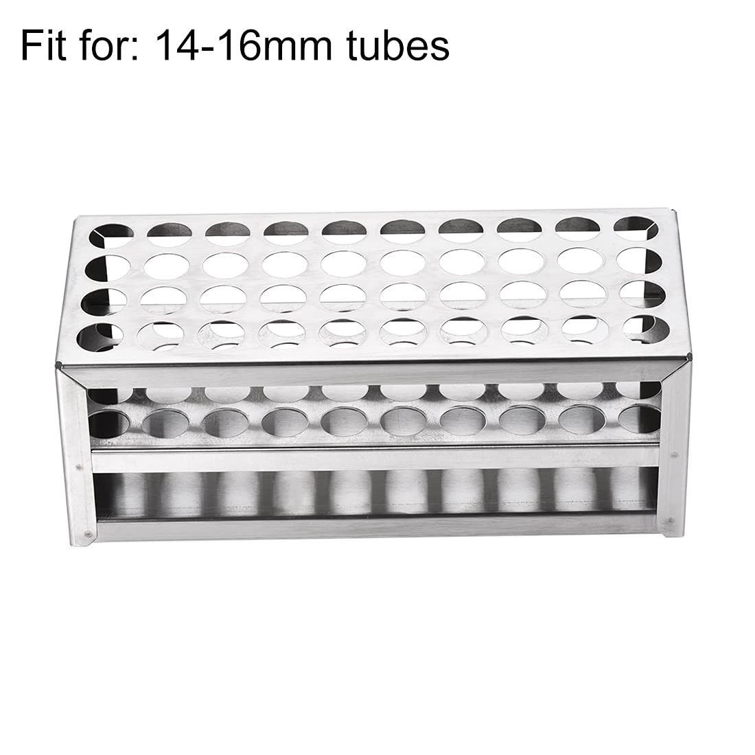 uxcell 304 Stainless Steel Test Tube Holder Lab Stand Rack 40 Hole 3 14-16mm