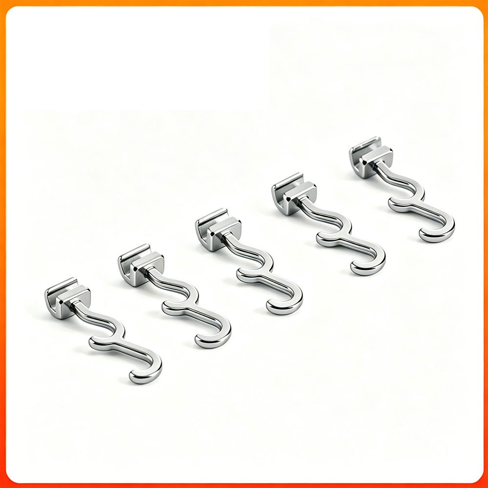 Dental Crimpable Hook 2 Hooks Spiral Multi Function Curved Left Right