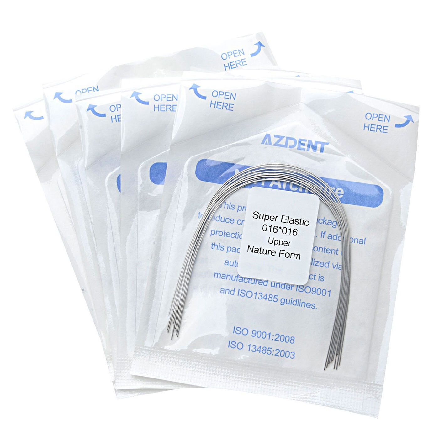 AZDENT Dental Orthodontic Super Elastic NITI Rectangular Arch Wires 10Pcs/Pack