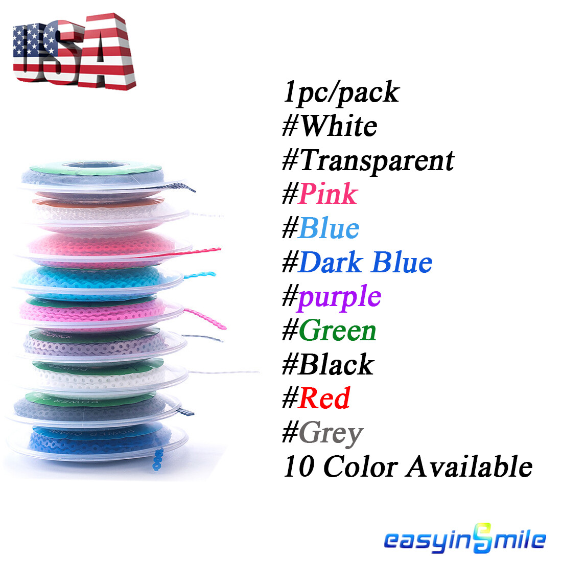 Dental Orthodontic Elastic Rubber Power Chain Rubber Band for BraceHigh Strengt