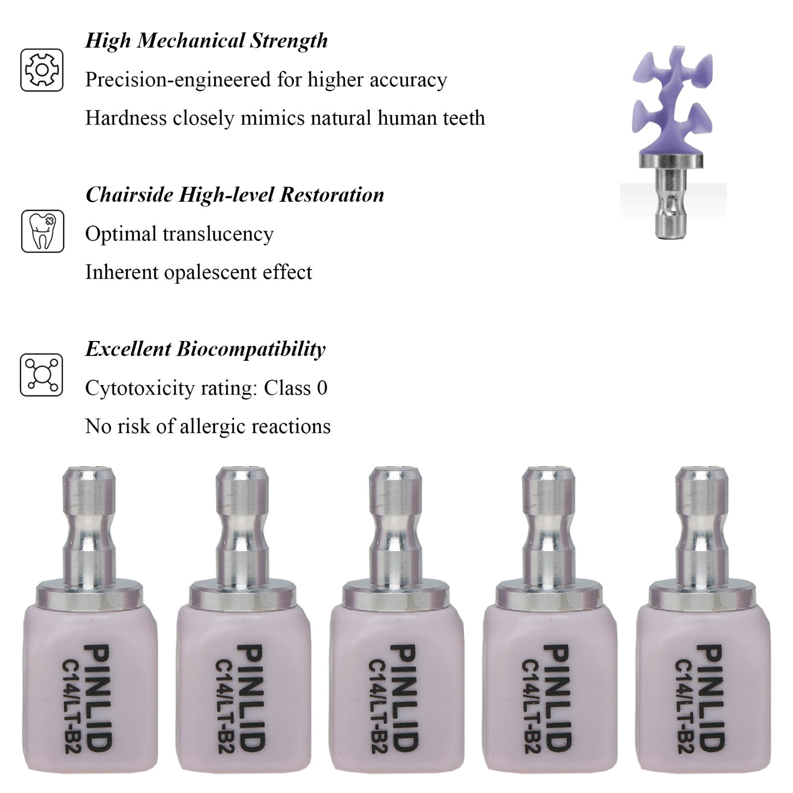 Dental Emax CAD/CAM CEREC Milling Blocks Ceramic Blocks Lithium Disilicate C14