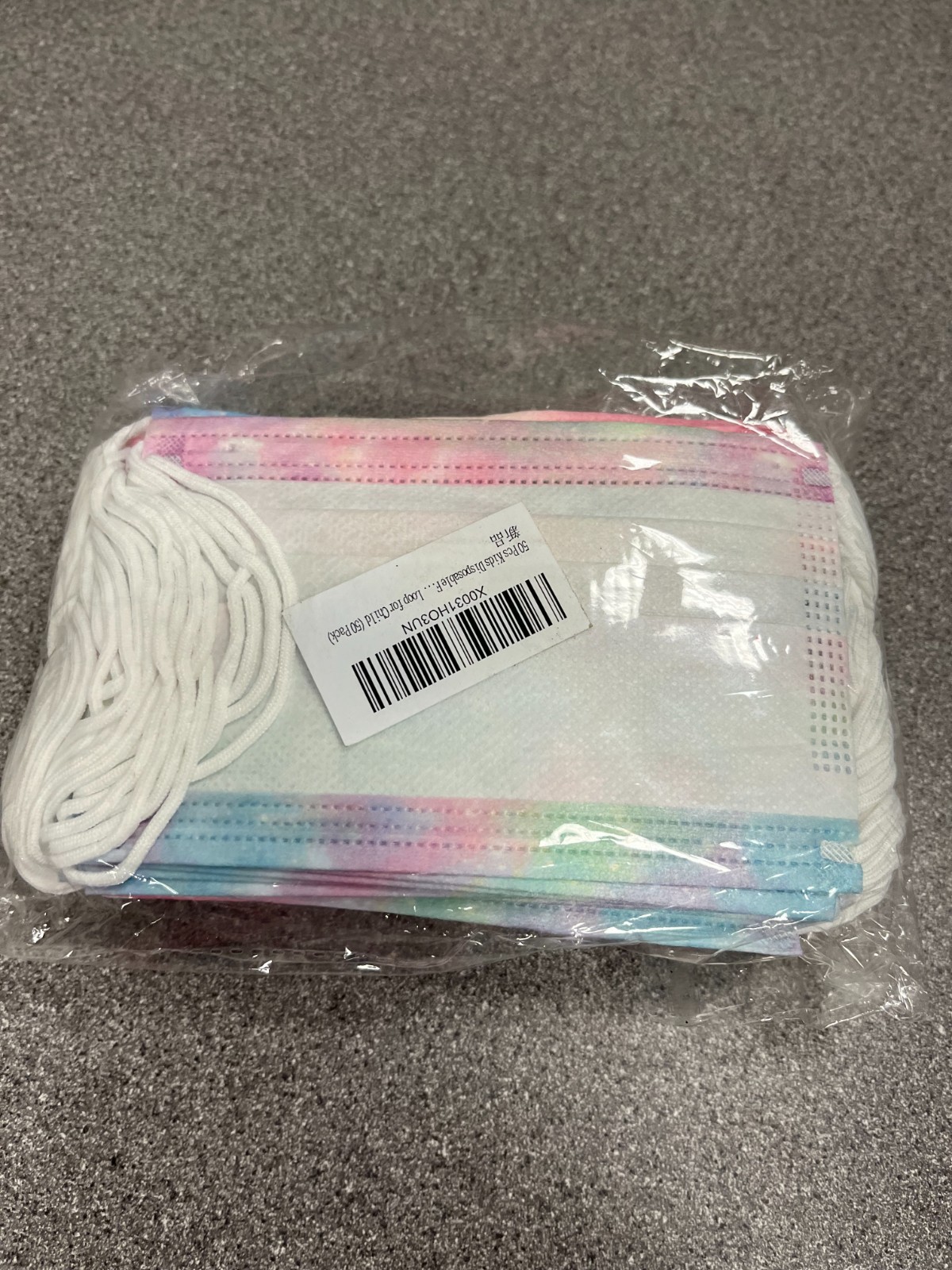 50 Pcs Girls Disposable Face Mask and Ear Loop (Kids size) 5 Different Patterns