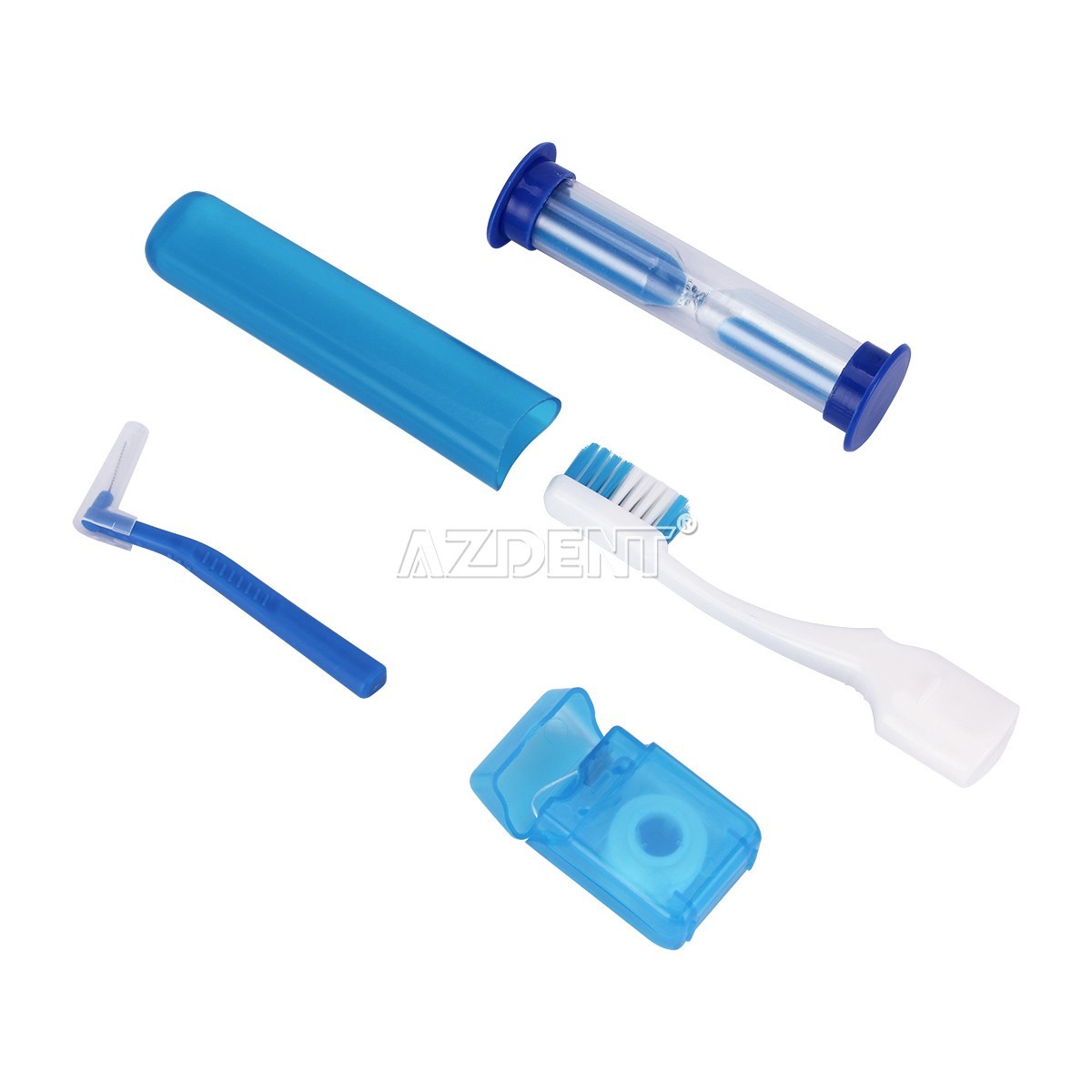 5 X Dental Orthodontic Brush Toothbrush Interdental Floss Oral Care Blue