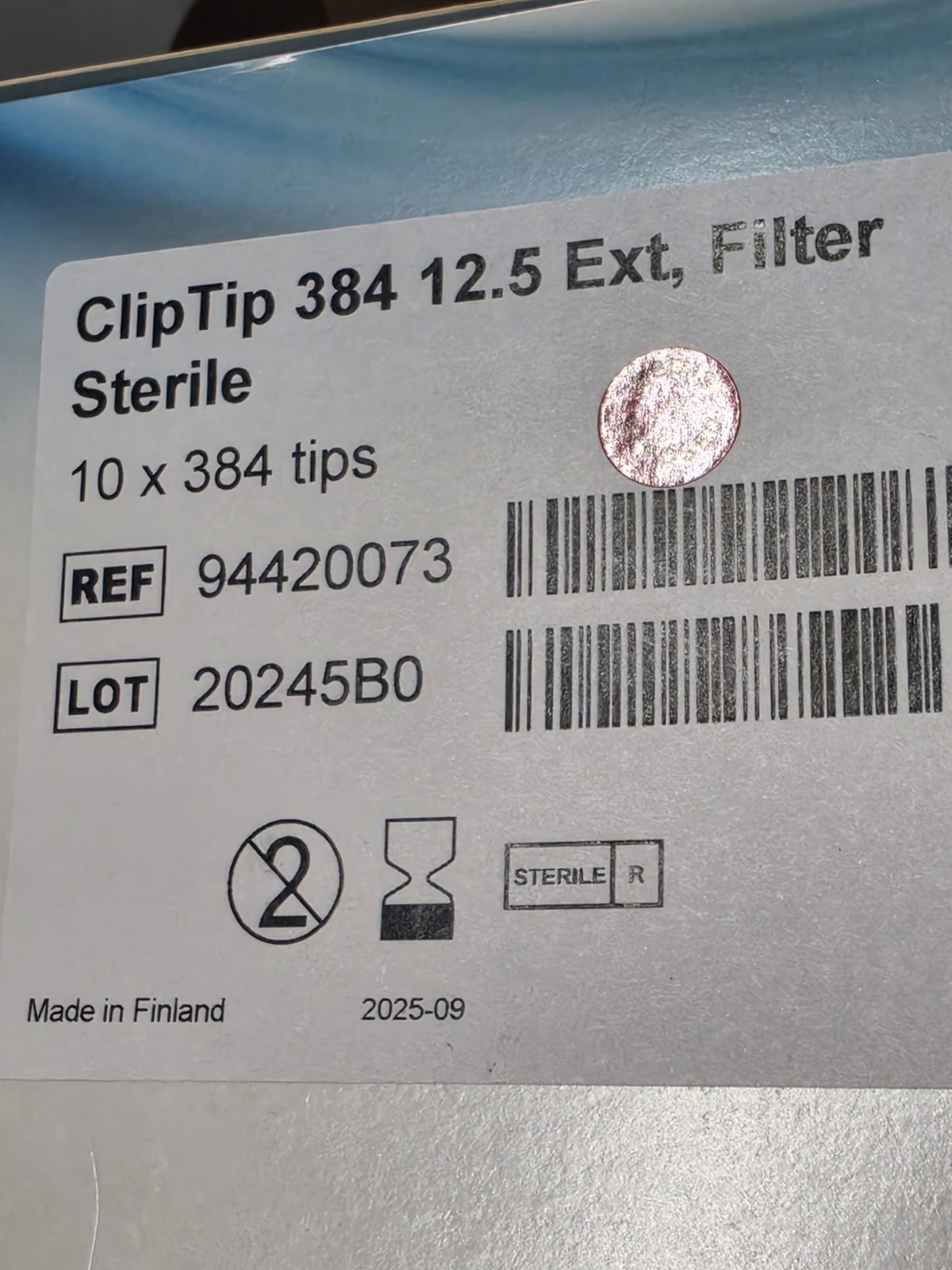 1 CASE Thermo Scientific 94420073 ClipTip 384 12.5 Ext Sterile